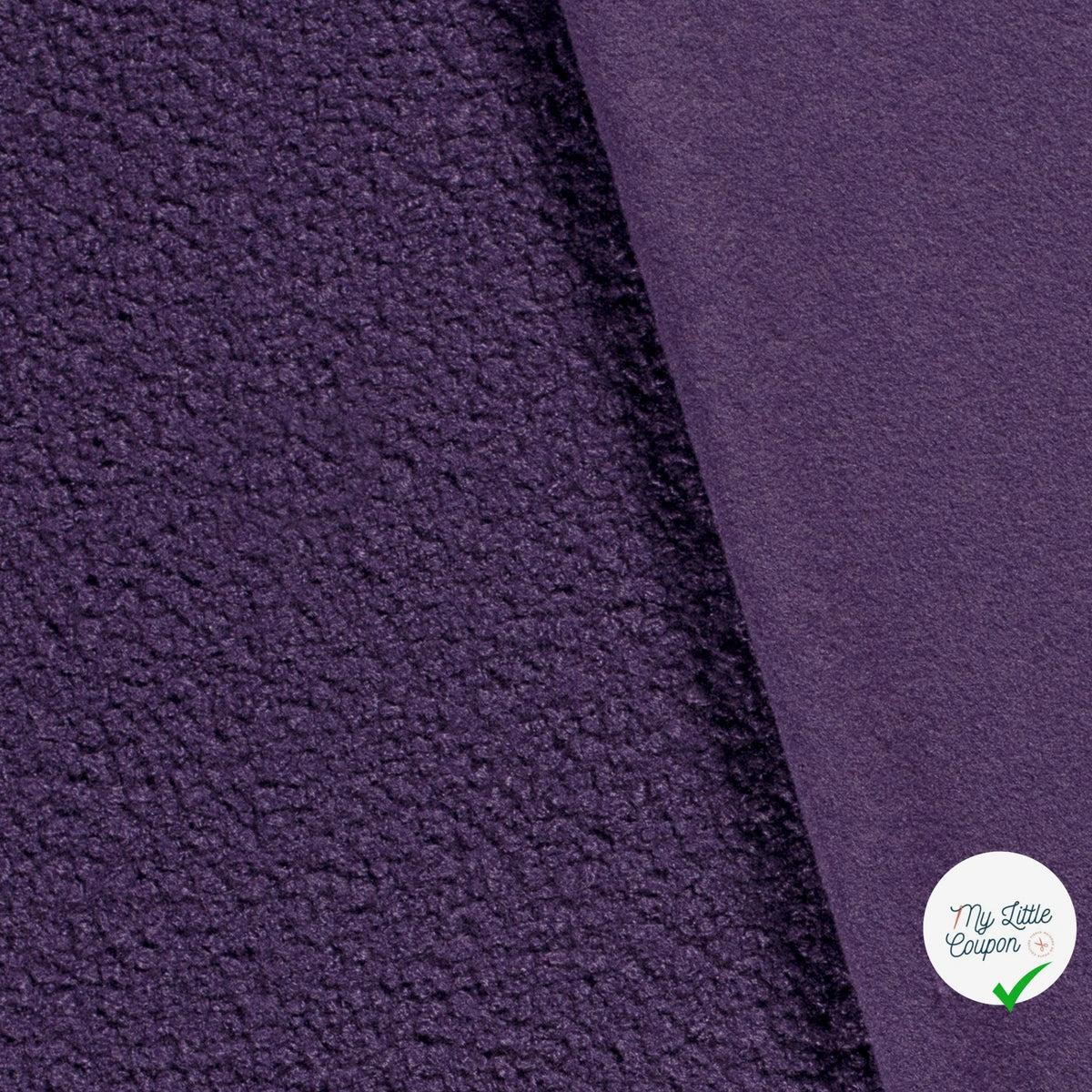 Bouclette stretch unie noir carbone