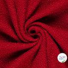 Bouclette stretch unie rouge