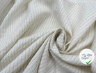BOURRETTE DE COTON BLANC CASSÉ FINES RAYURES POINTILLÉS NOIRES - My Little Coupon - tissu - coudre