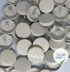 BOUTON À QUEUE EN FER BLANC CASSÉ 23MM - LOT DE 6 - My Little Coupon