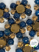 BOUTON À QUEUE FANTAISIE BLEU ET OR - My Little Coupon