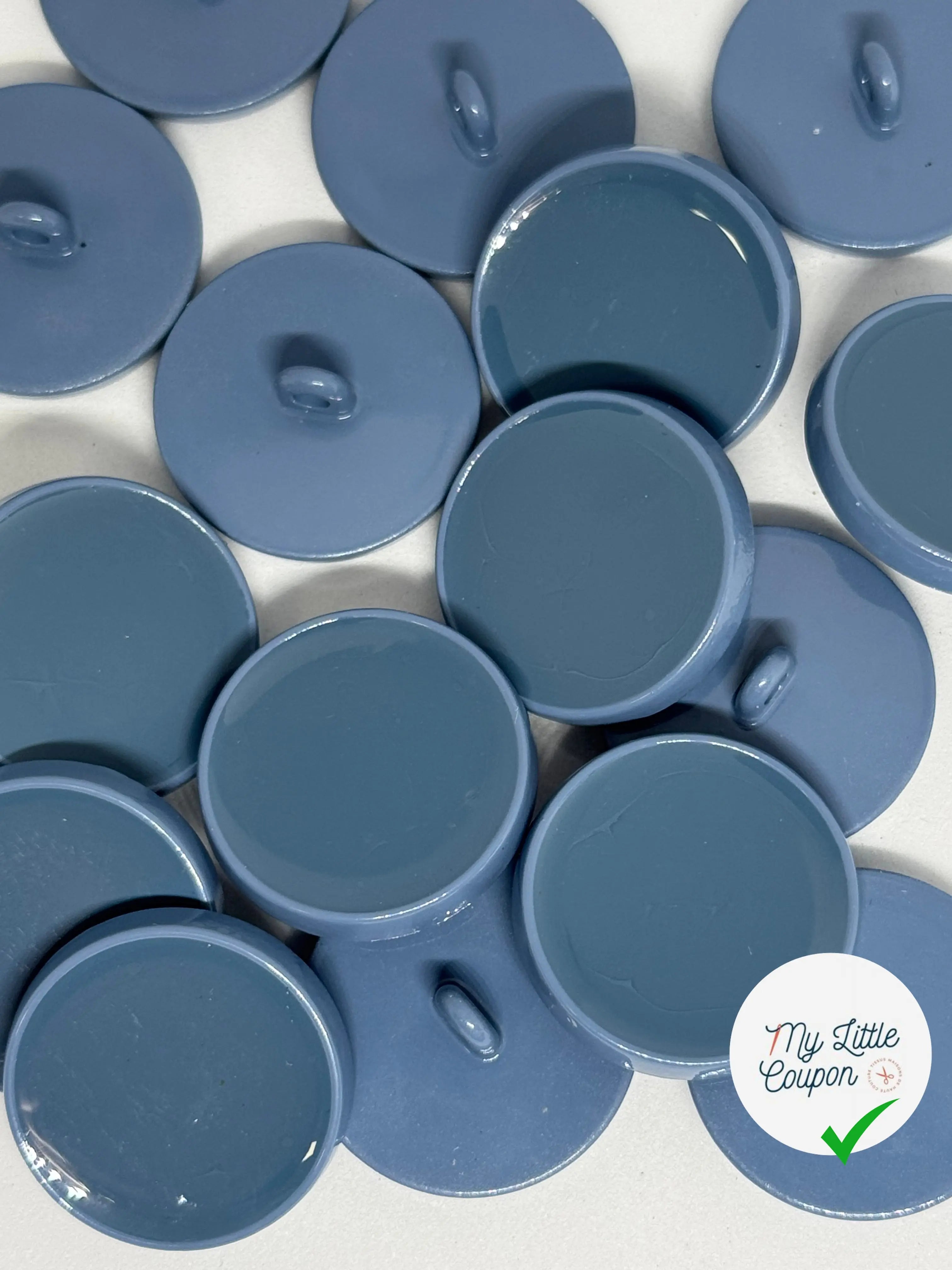 BOUTON À QUEUE MÉTAL BLEU GRIS - My Little Coupon