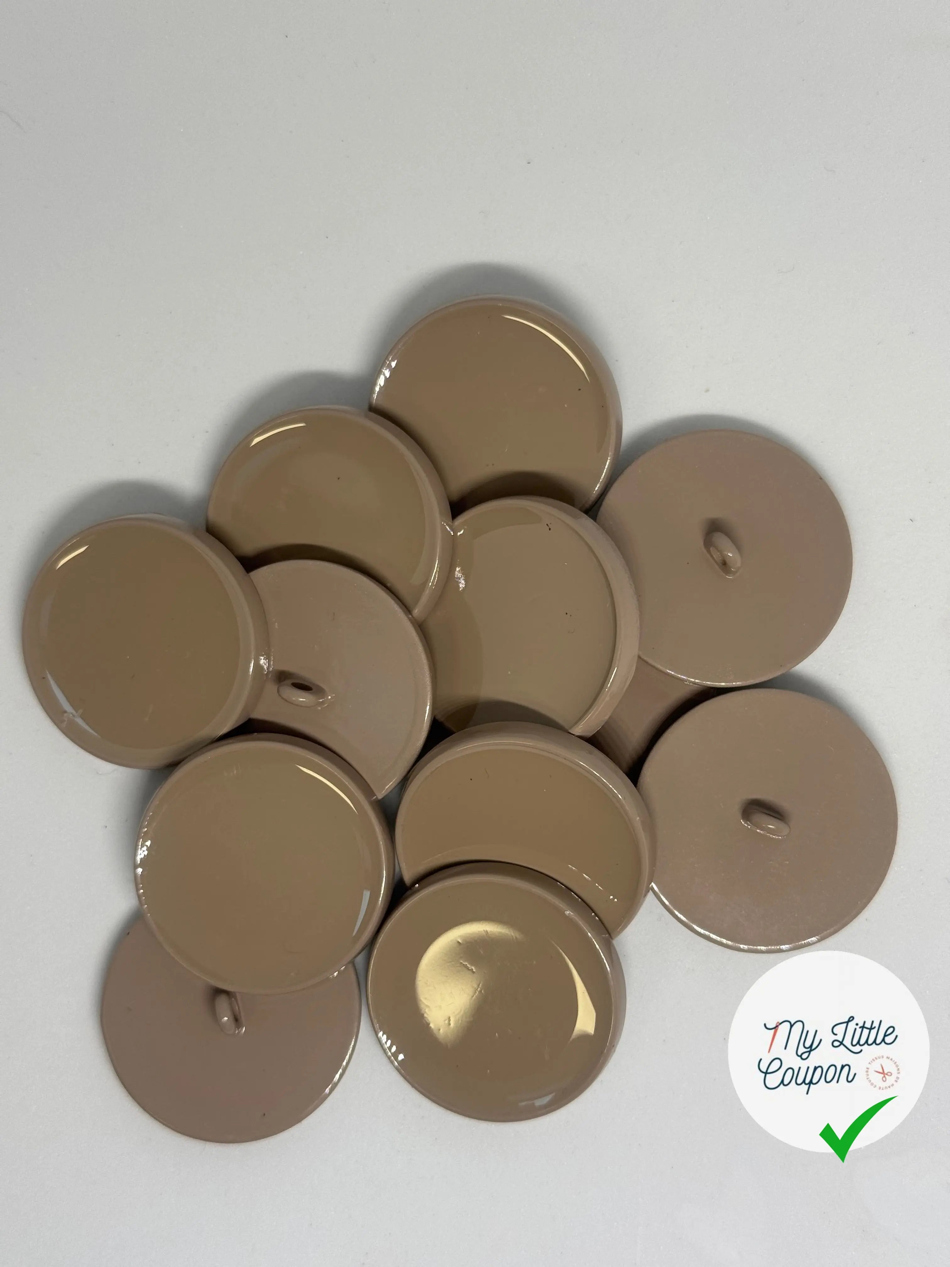 BOUTON À QUEUE MÉTAL MARRON TAUPE - My Little Coupon