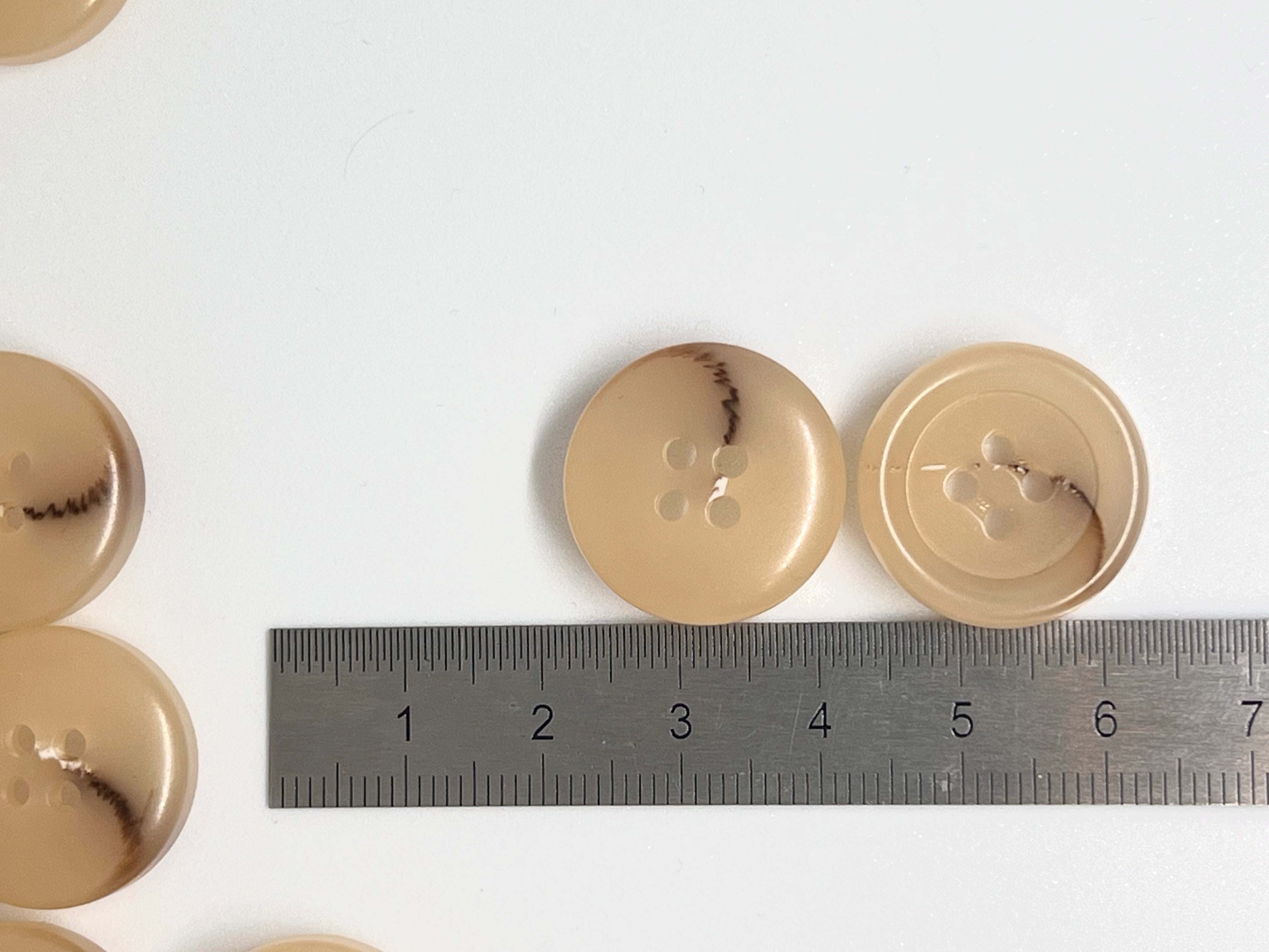 BOUTON BEIGE MARBRÉ 20mm - lot de 2 - My Little Coupon