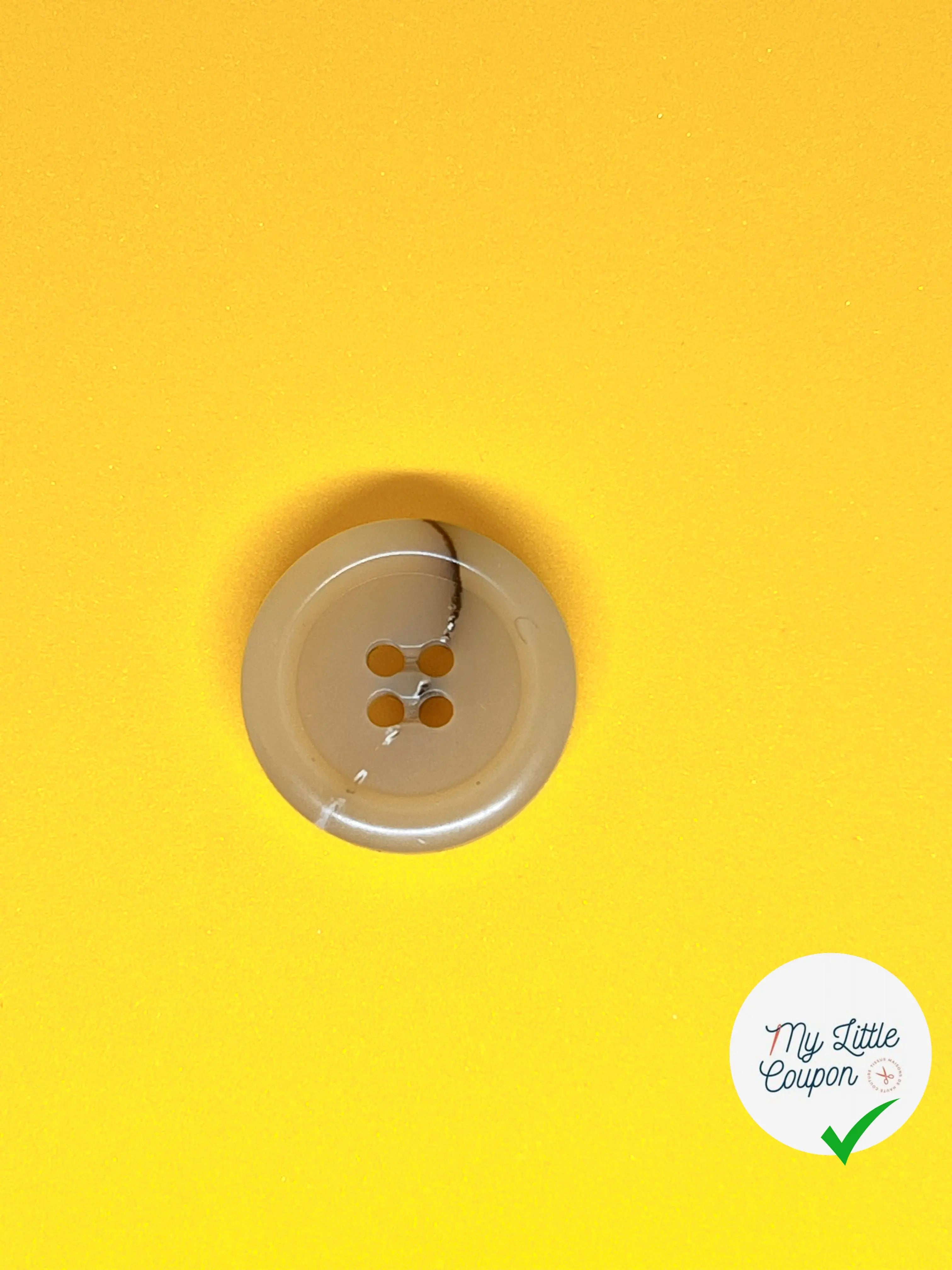 BOUTON BEIGE MARBRÉ 28mm  - lot de 2 - My Little Coupon