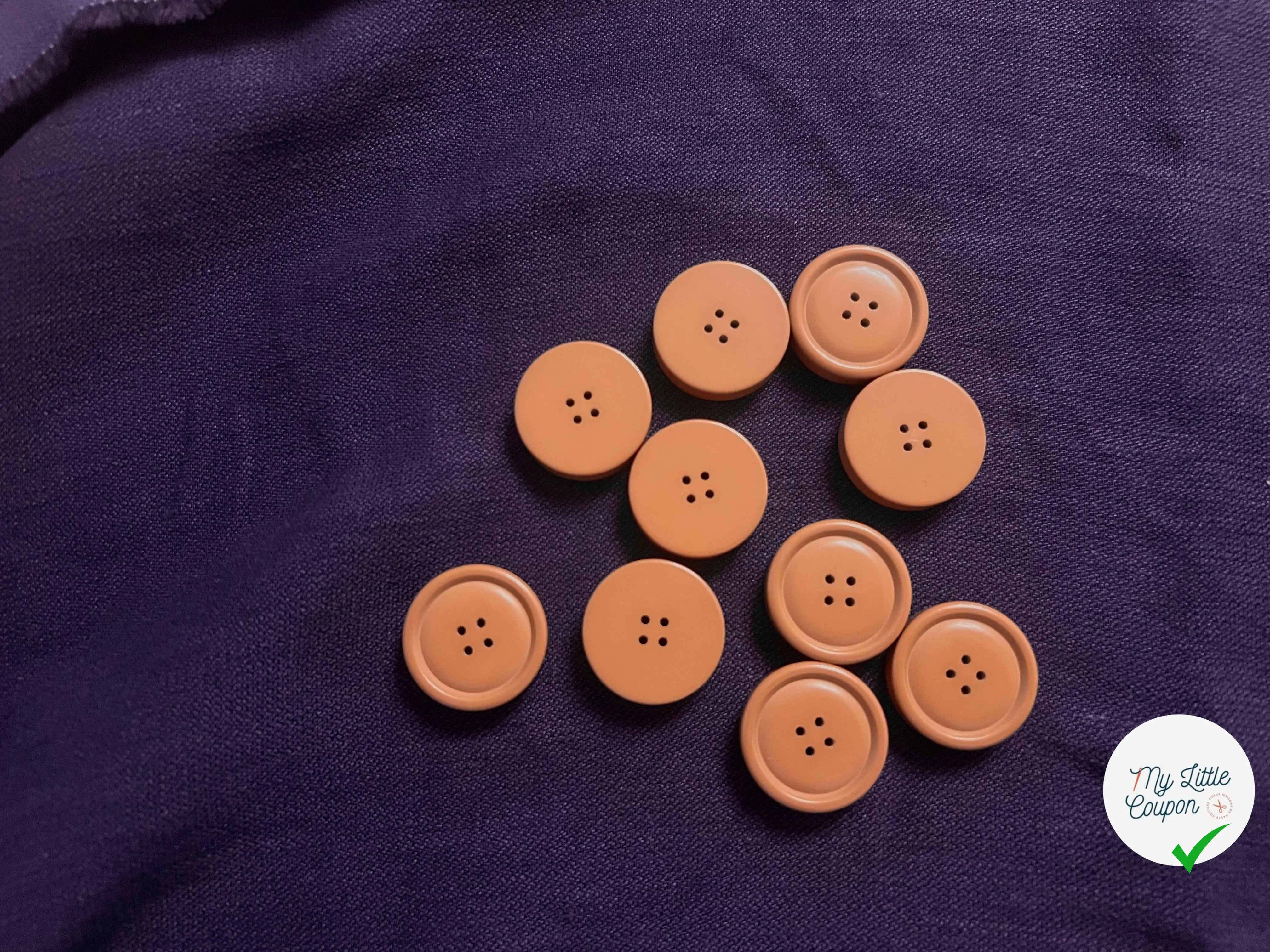 BOUTON CAMEL 25MM DIAMÈTRE - LOT DE 5 - My Little Coupon