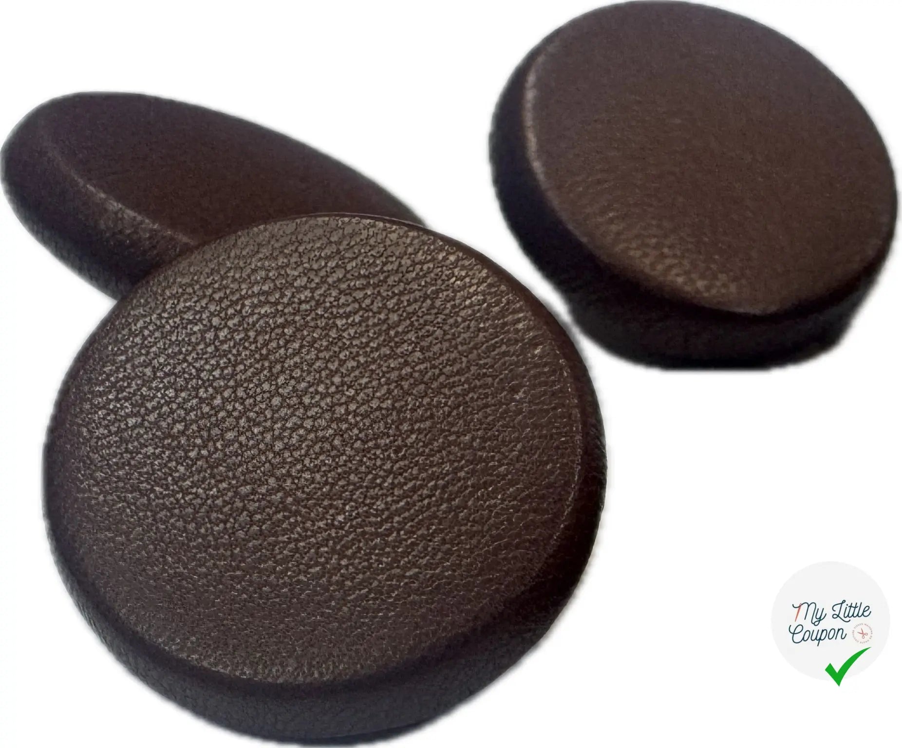 BOUTON CUIR A QUEUE LIE DE VIN (lot de 2) - My Little Coupon