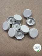BOUTON EN MÉTAL À QUEUE BEIGE GRIS SOUTENU (lot de 5) - My Little Coupon