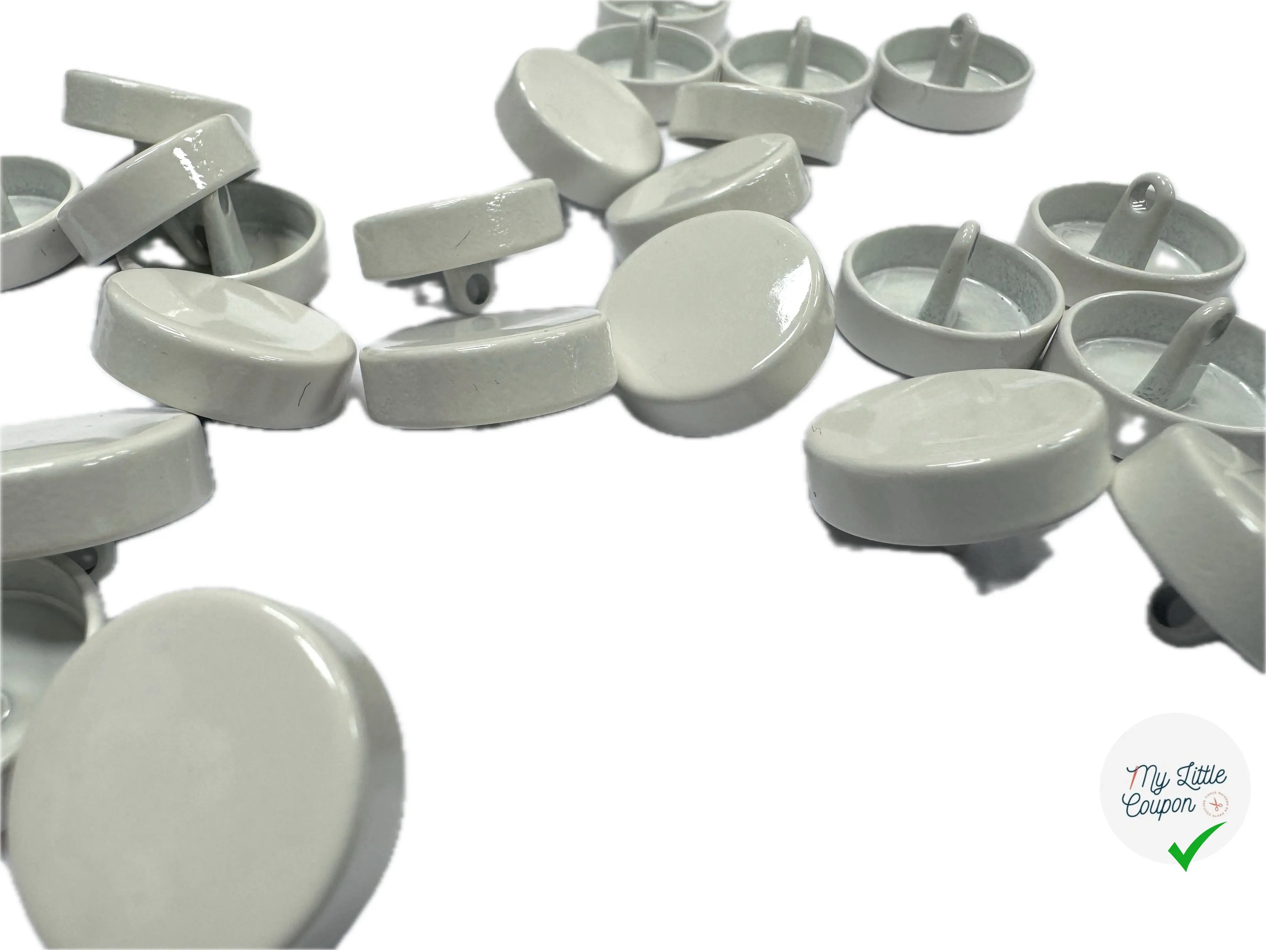 BOUTON EN MÉTAL À QUEUE BEIGE GRIS (lot de 5) - My Little Coupon