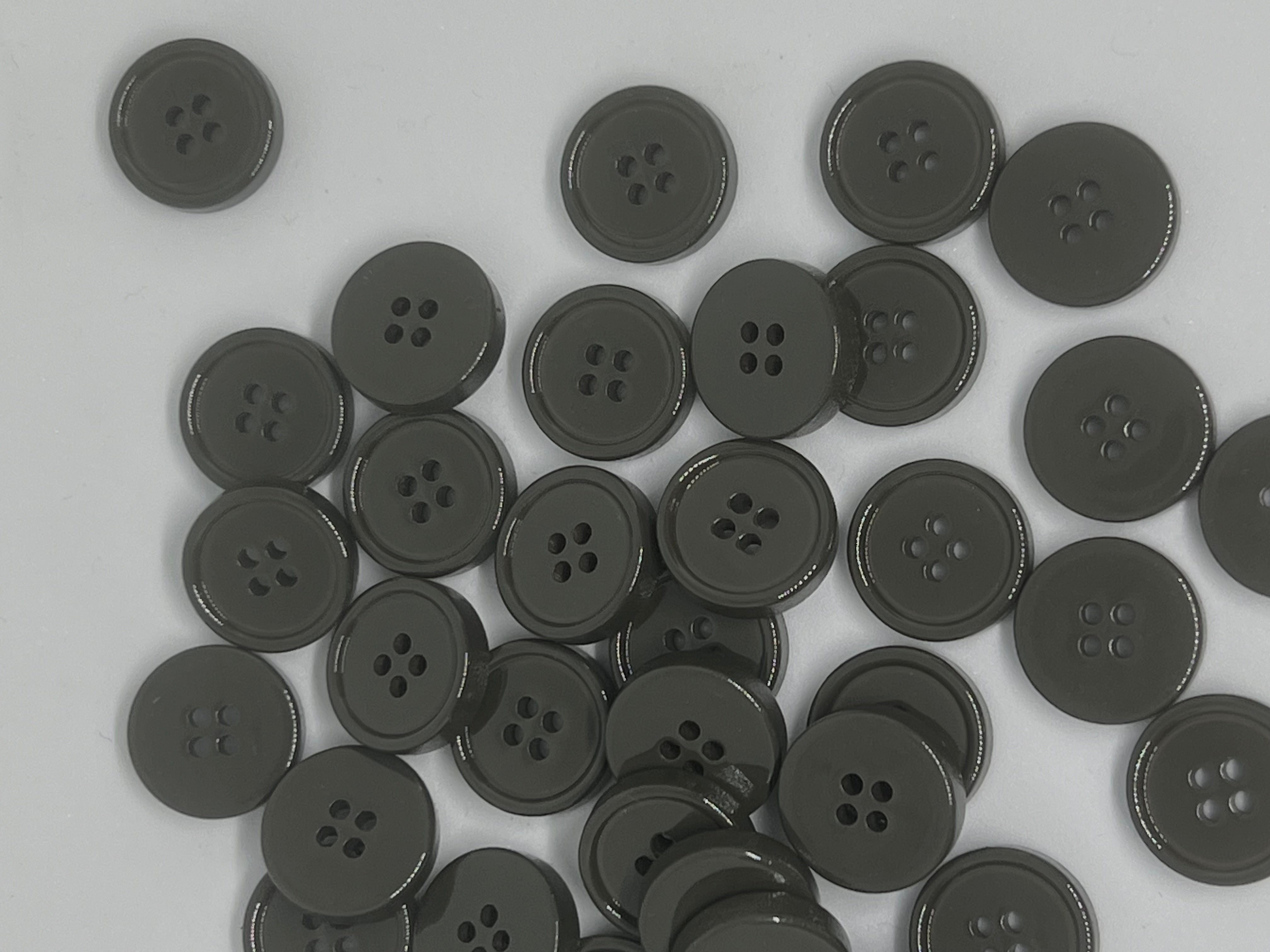 BOUTON GRIS FONCÉ 15mm - lot de 2 - My Little Coupon