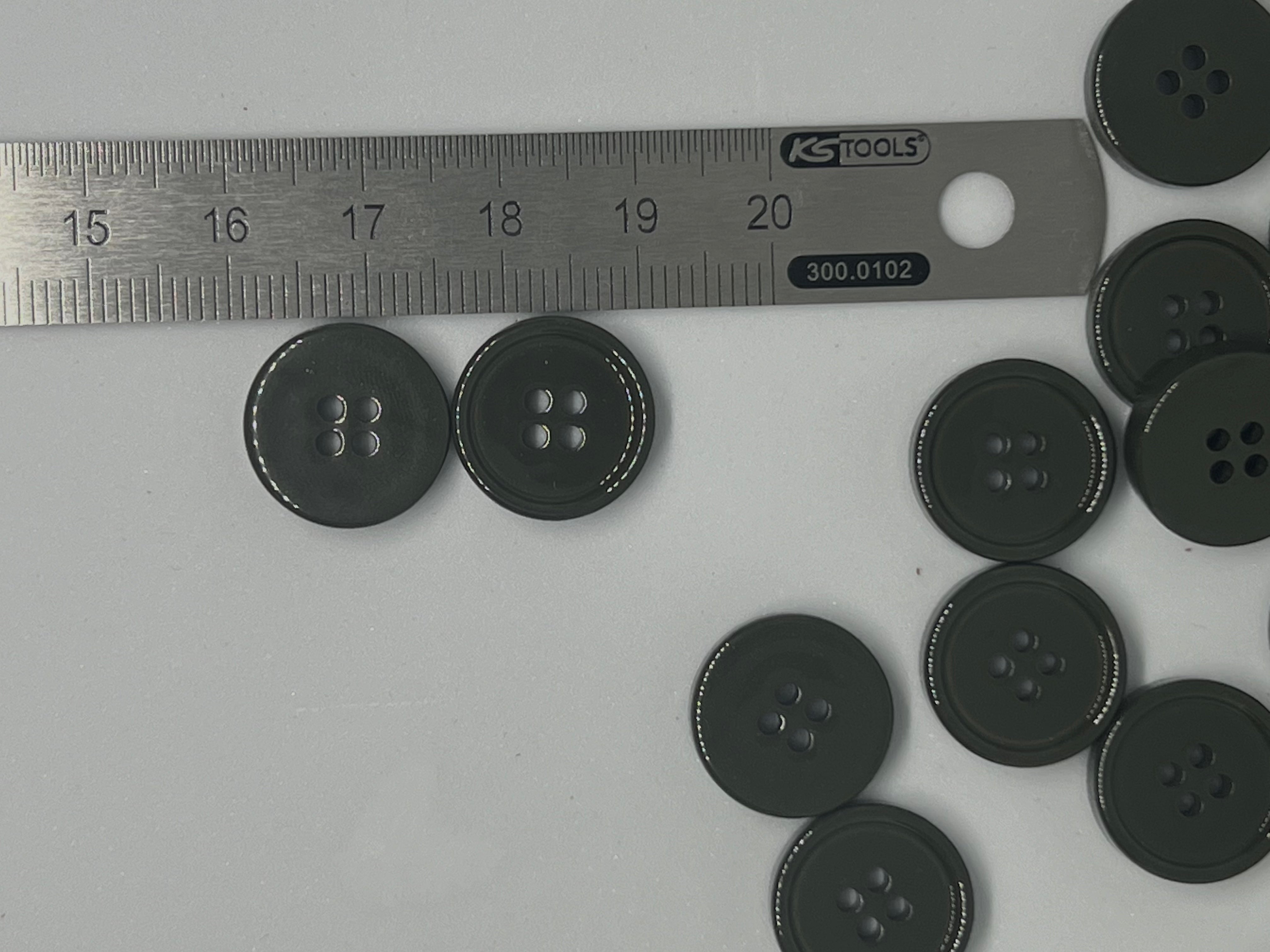 BOUTON GRIS FONCÉ 15mm - lot de 2 - My Little Coupon