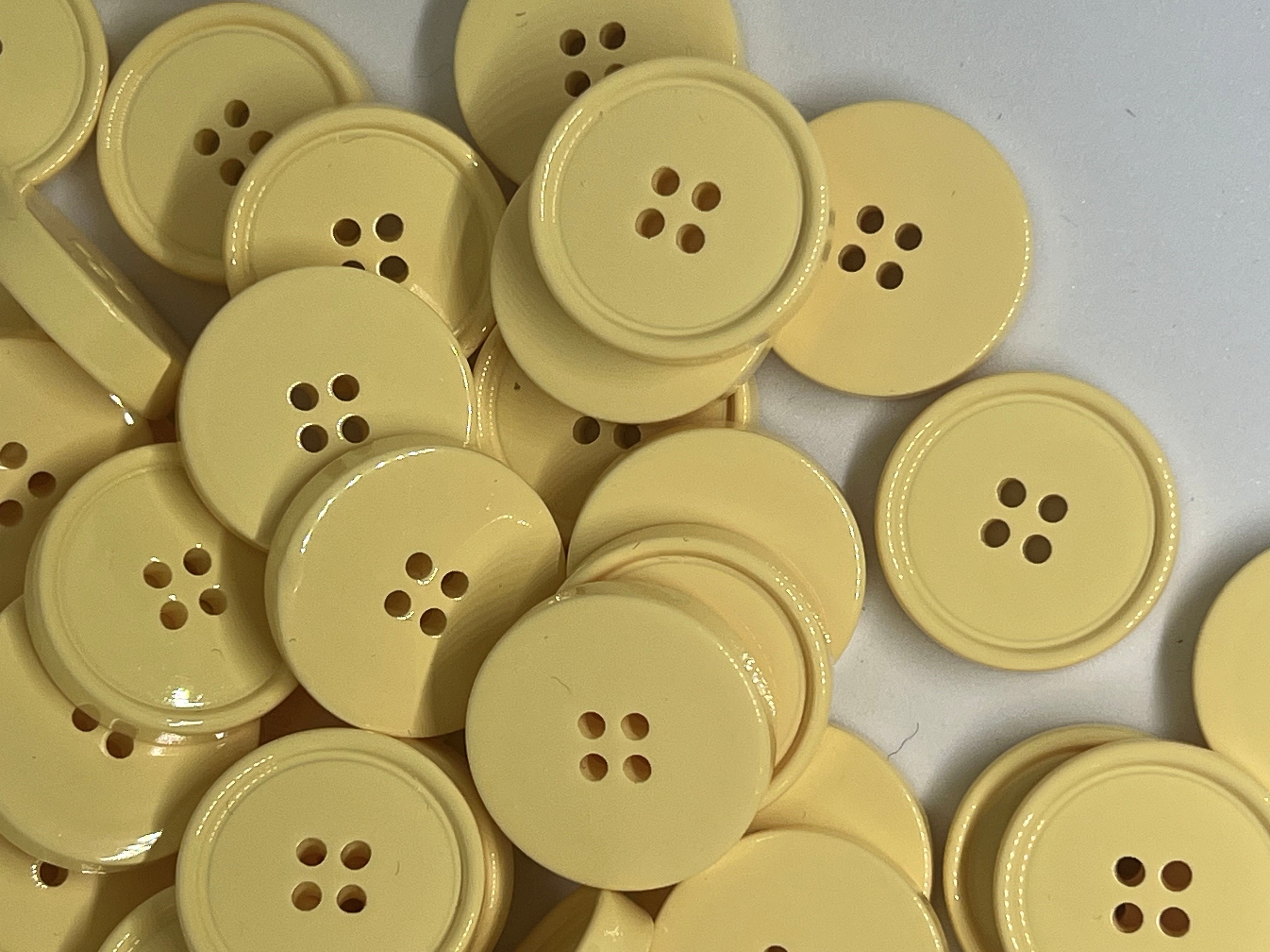 BOUTON JAUNE VINTAGE 23mm - lot de 2 - My Little Coupon