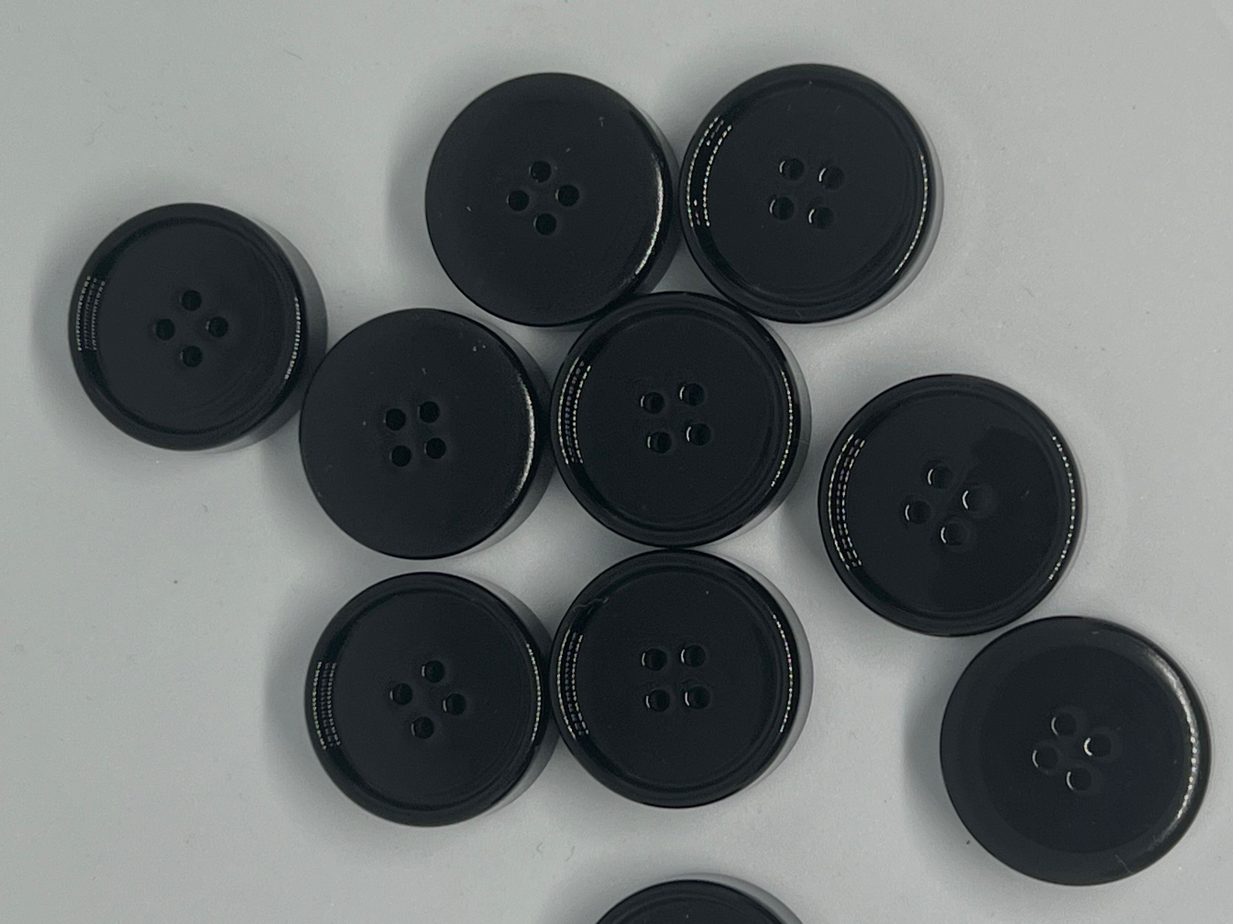 BOUTON NOIR VERNIS 22mm - lot de 2 - My Little Coupon