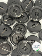 BOUTON NOIR à 4 TROU MARBRÉ 28MM - My Little Coupon