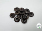 BOUTON POLYESTER 15MM TABACCO - My Little Coupon - tissu - coudre