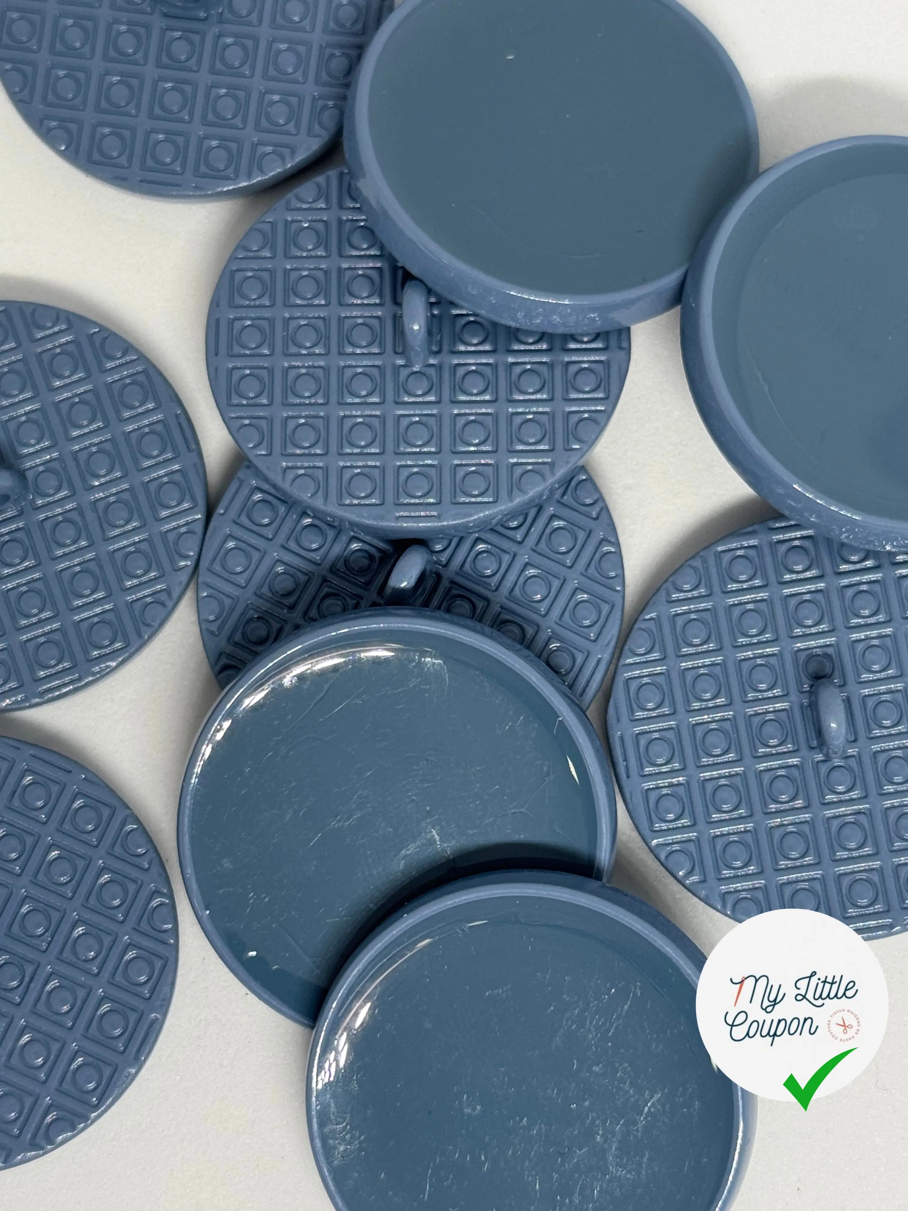 BOUTONS À QUEUE MÉTAL BLEU GRIS - My Little Coupon