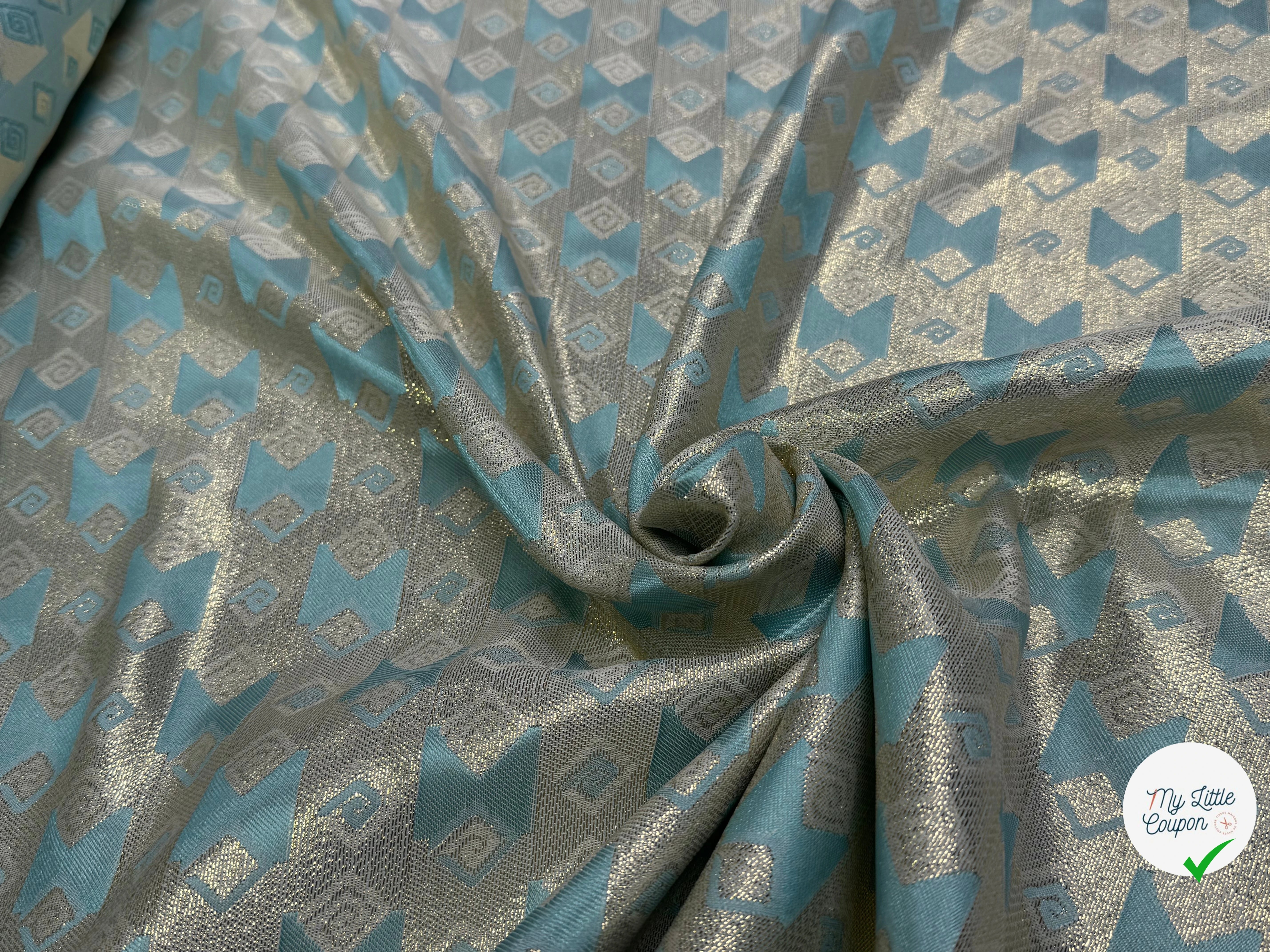 BROCARD ARGENTÉ BABY BLUE - My Little Coupon
