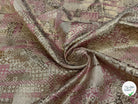 BROCART ARGENTÉ GÉOMETRIQUE ROSE - My Little Coupon