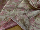 BROCART ARGENTÉ GÉOMETRIQUE ROSE - My Little Coupon