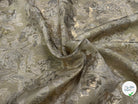BROCART ARGENTÉ IMPERIAL MOTIFS FLORAUX BEIGE - My Little Coupon