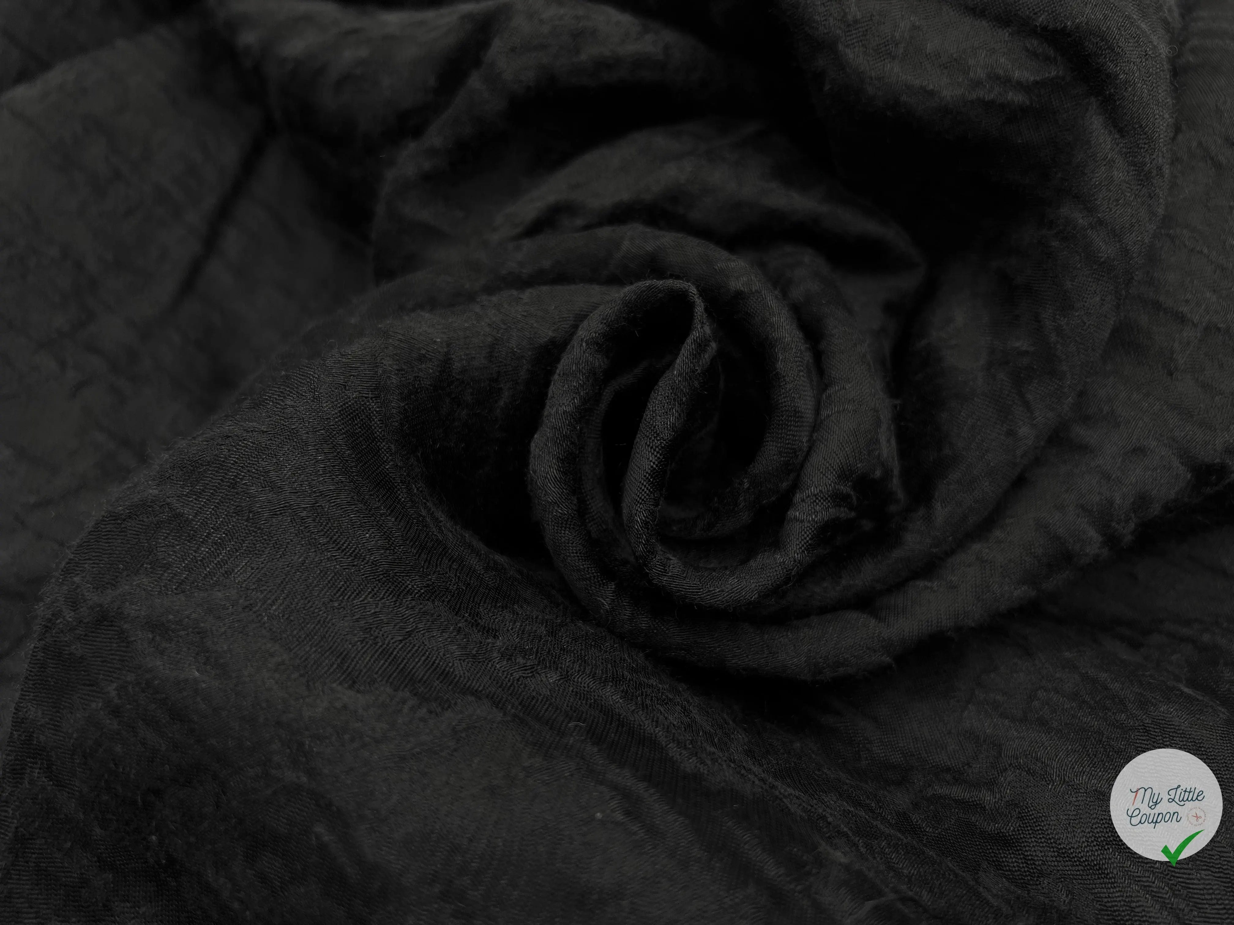 BROCHÉ JACQUARD NOIR - My Little Coupon - tissu - coudre
