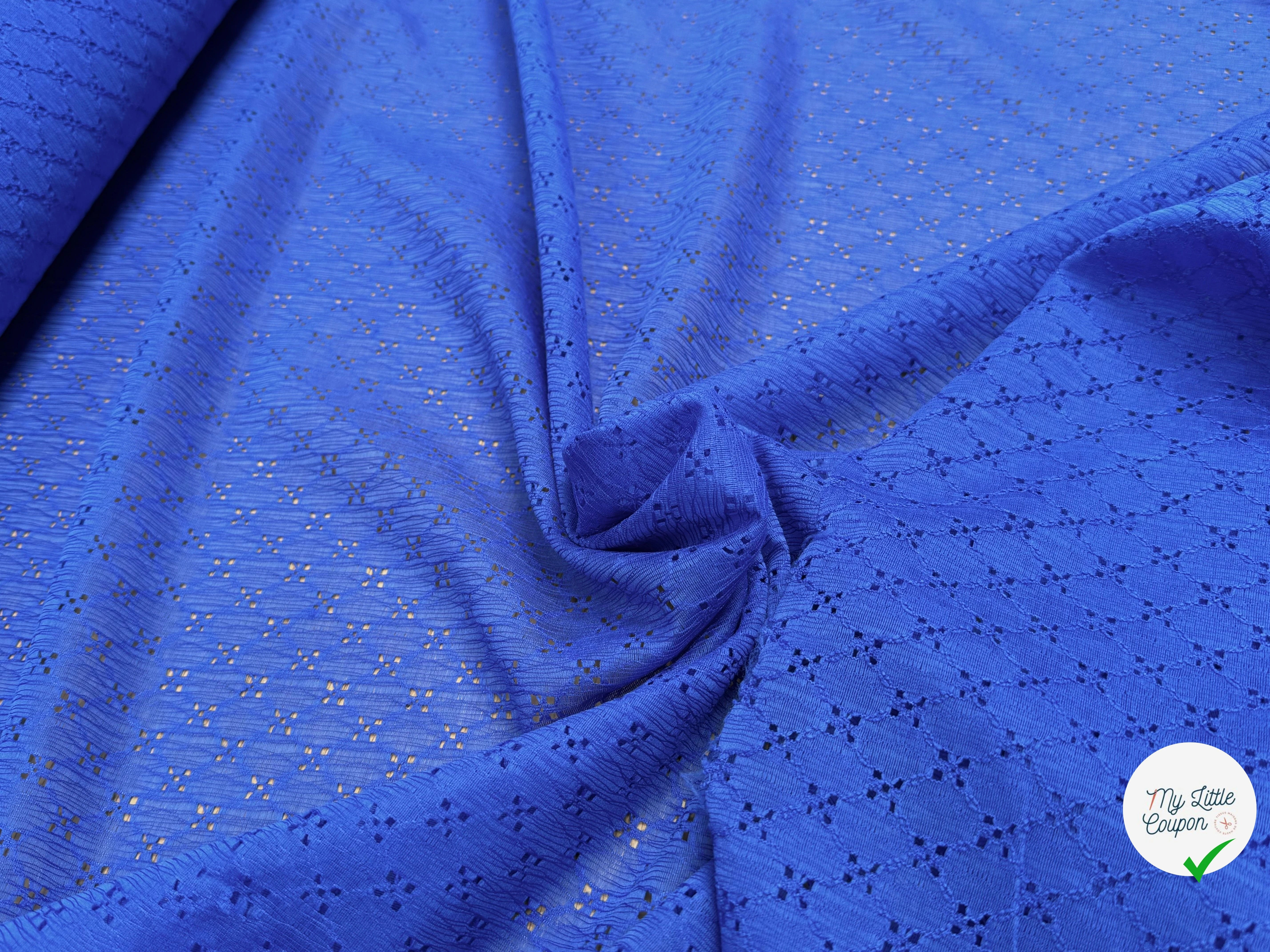 BRODERIE ANGLAISE BLEU ROI - My Little Coupon