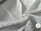 BRODERIE ANGLAISE COTON D'UN BLANC ECLATANT - My Little Coupon