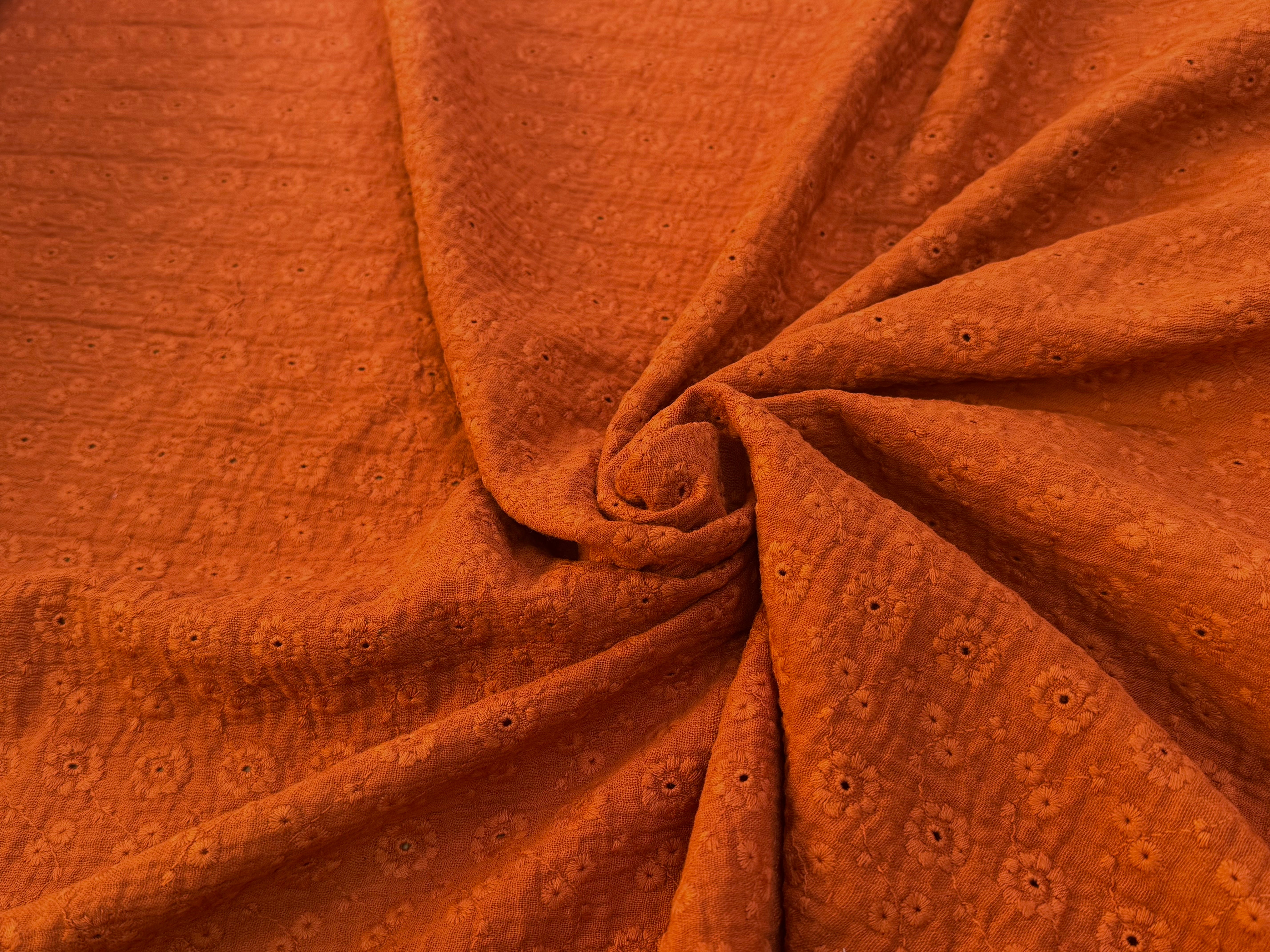 BRODERIE ANGLAISE COTON ROUILLE - My Little Coupon