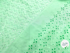 BRODERIE ANGLAISE ROSACE FLORALE VERT JADE TONIQUE - My Little Coupon - tissu - coudre