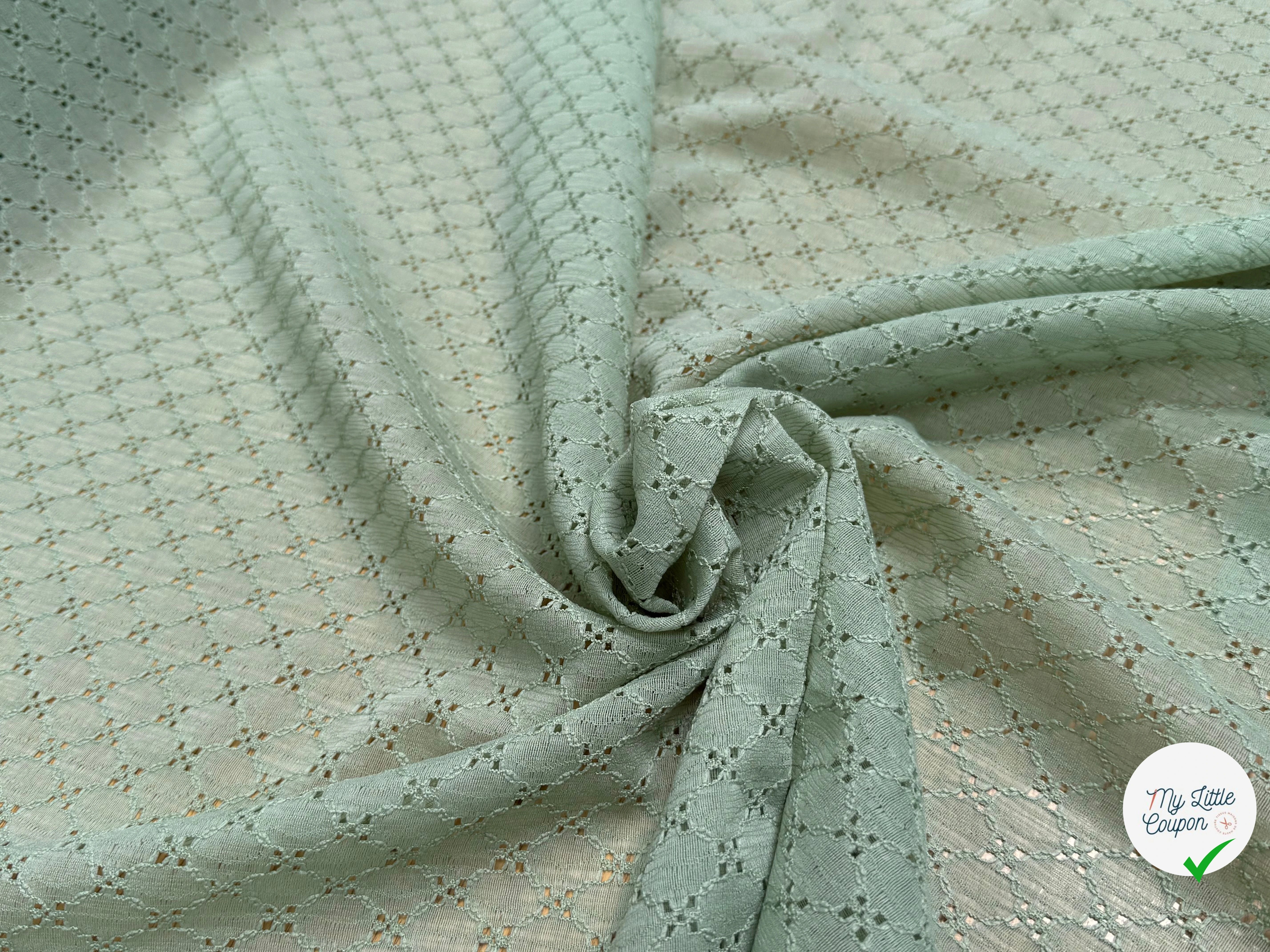 BRODERIE ANGLAISE VERT CÉLADON - My Little Coupon