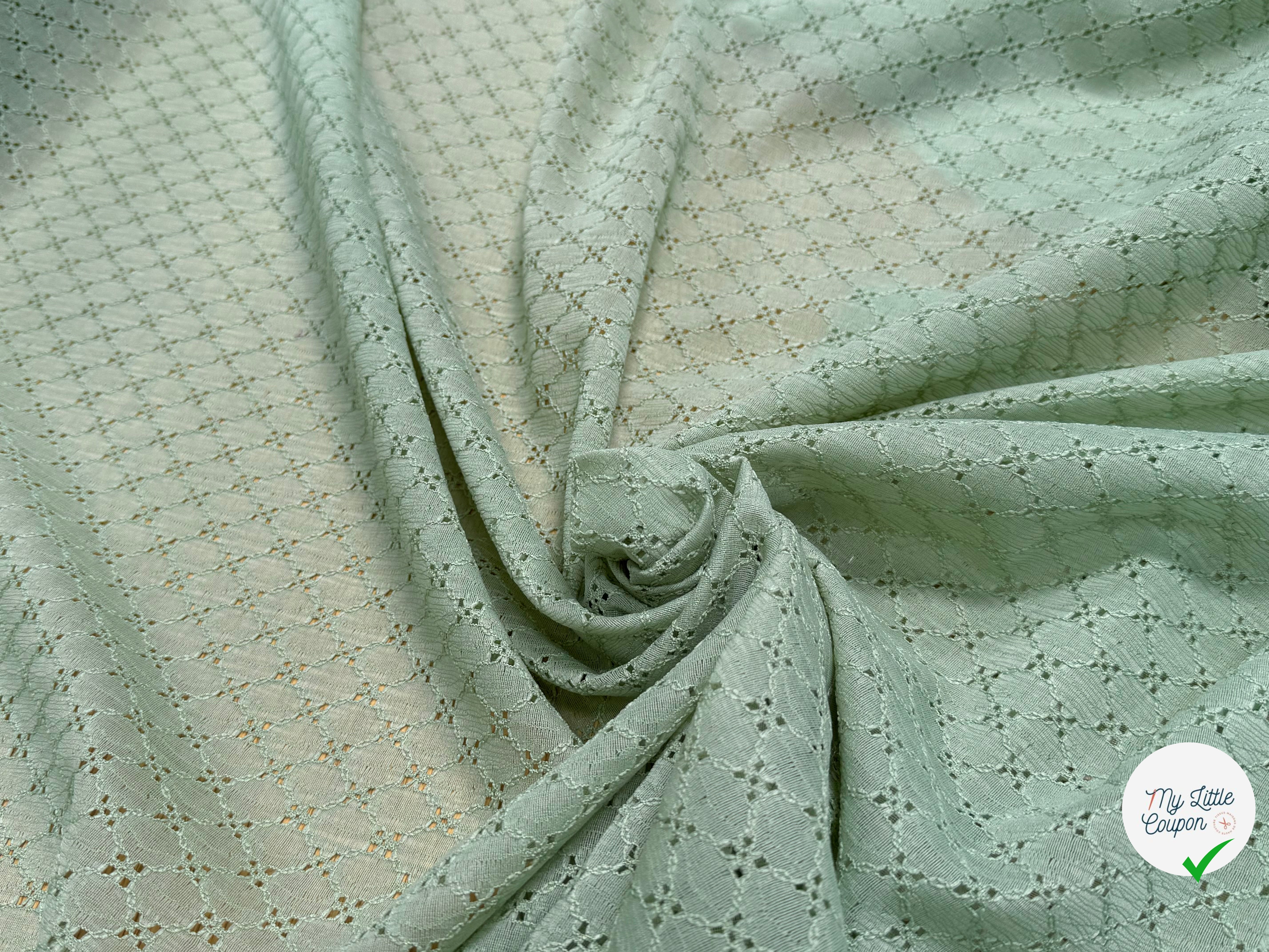 BRODERIE ANGLAISE VERT CÉLADON - My Little Coupon