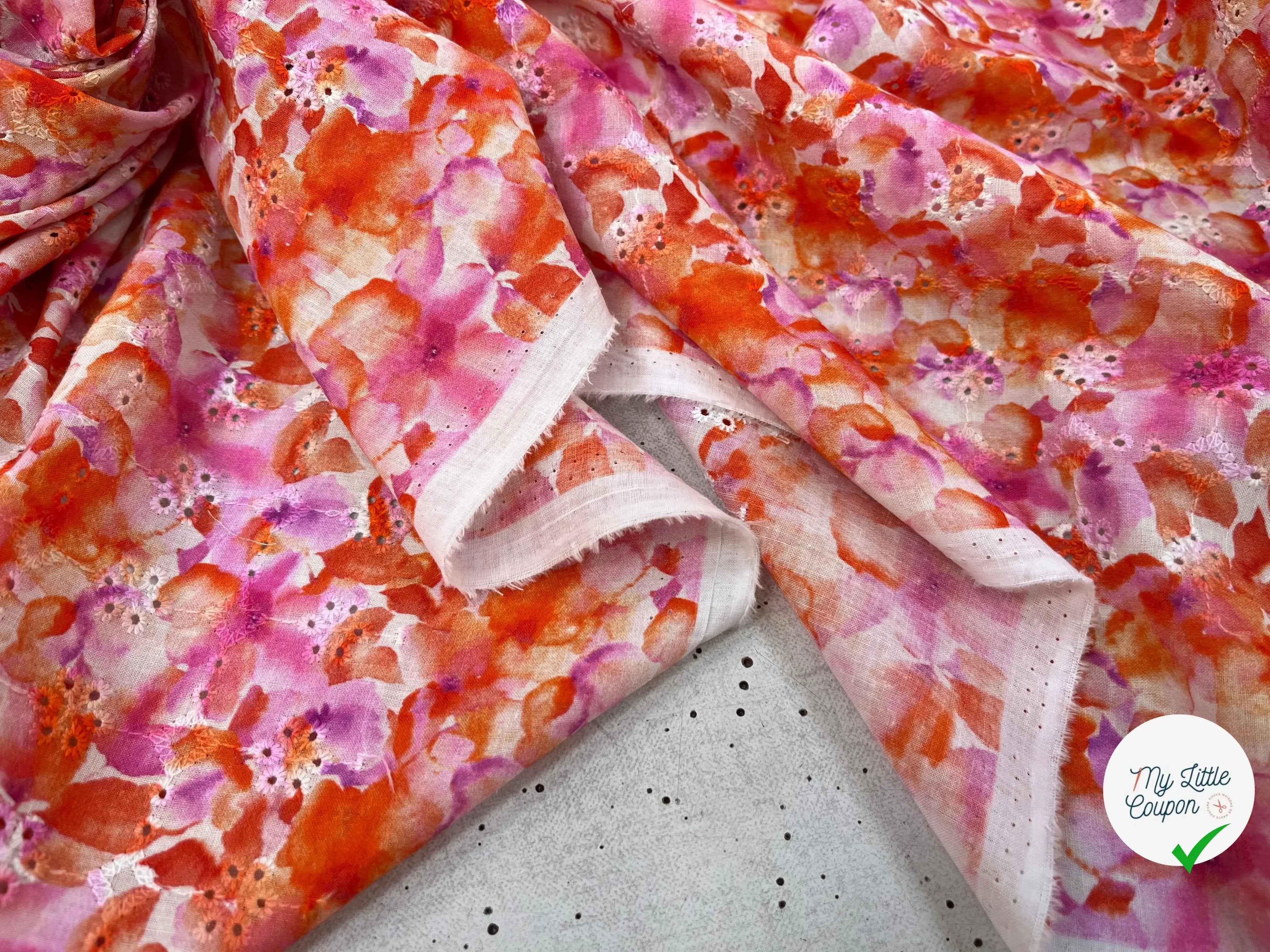 BRODERIE COTON BRODÉ DIGITAL FLOWER ROUGE - My Little Coupon