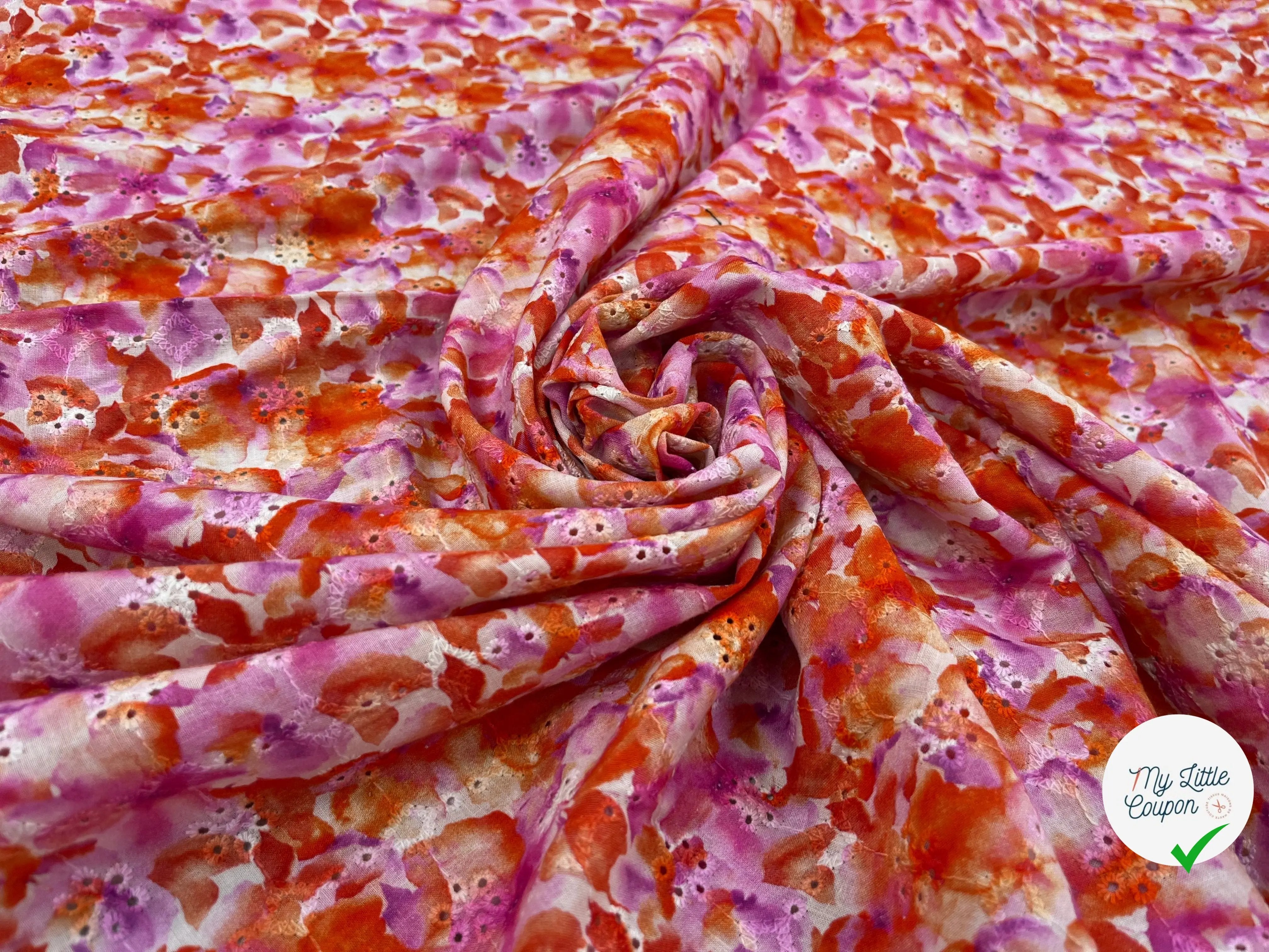 BRODERIE COTON BRODÉ DIGITAL FLOWER ROUGE - My Little Coupon