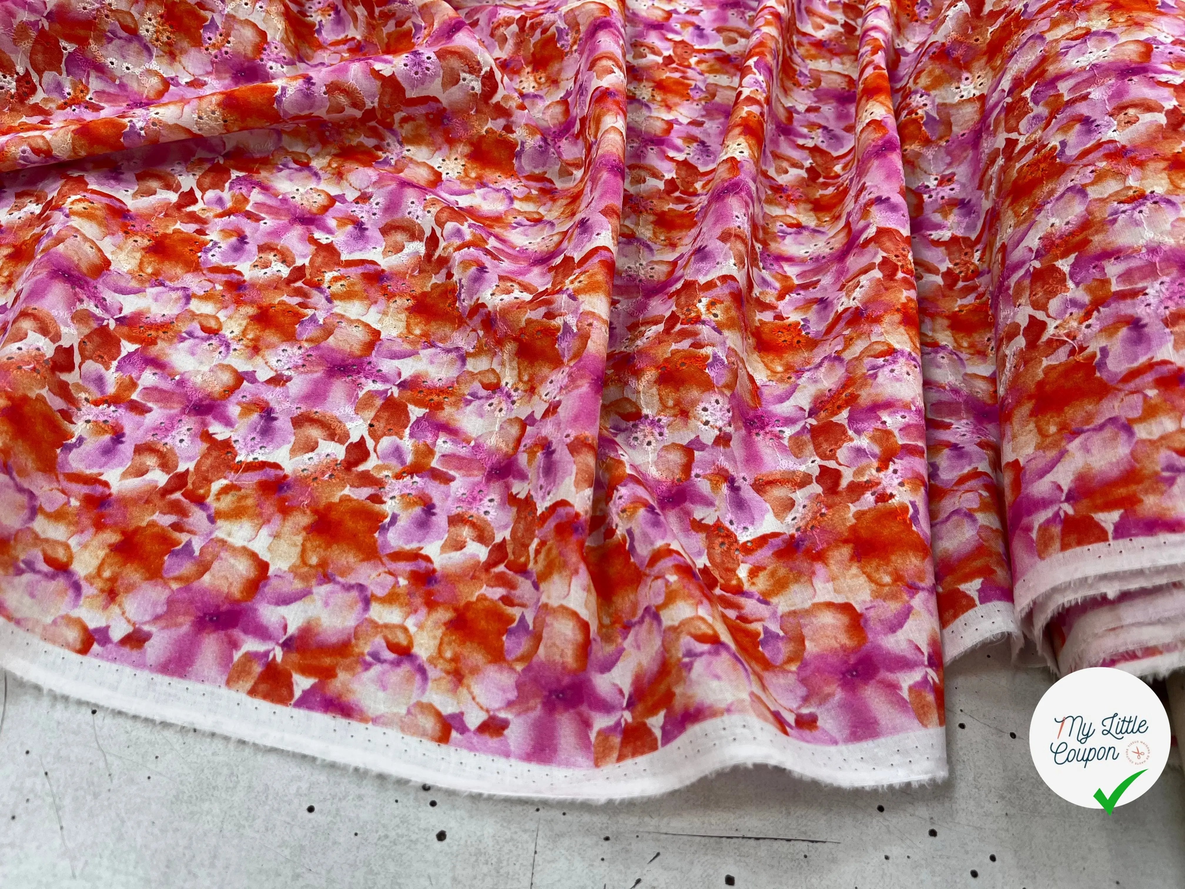 BRODERIE COTON BRODÉ DIGITAL FLOWER ROUGE - My Little Coupon