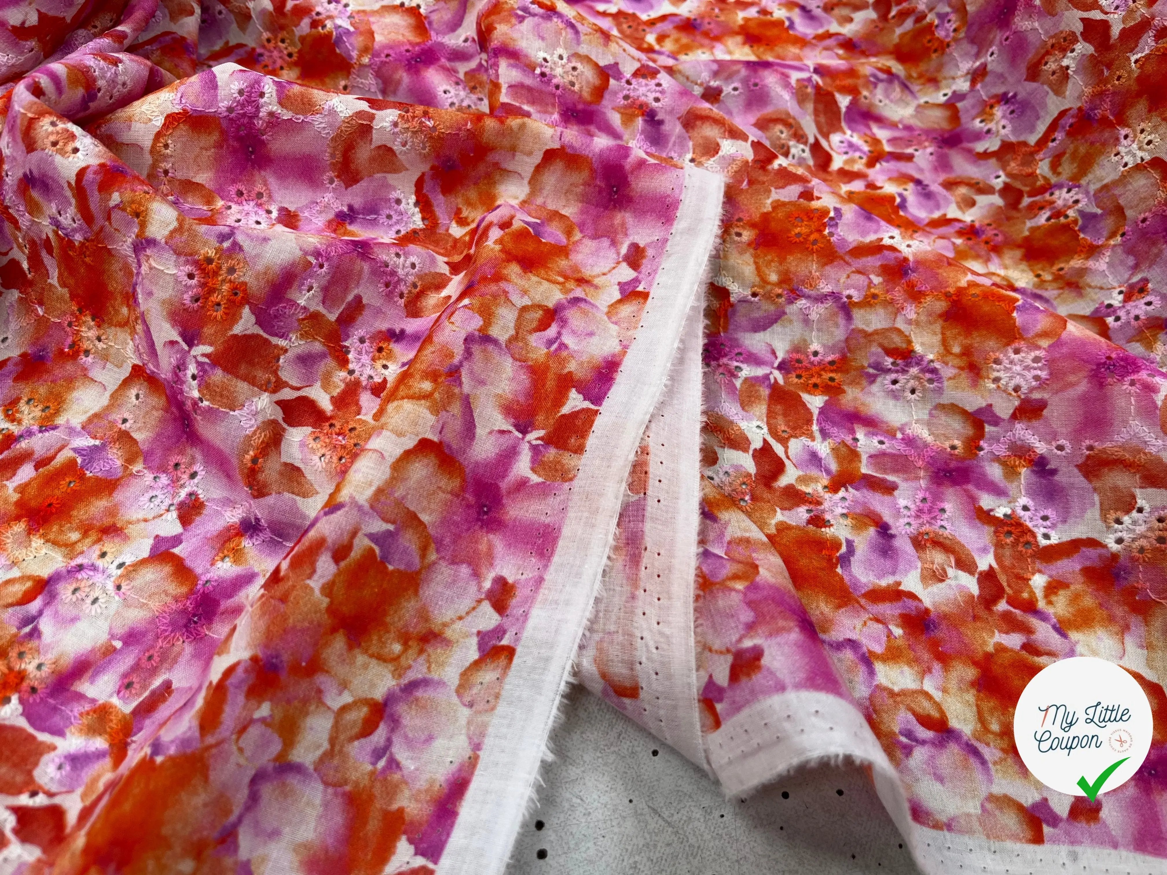 BRODERIE COTON BRODÉ DIGITAL FLOWER ROUGE - My Little Coupon