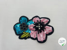 BRODERIE D’ORNEMENT FLEURS À STRASS - My Little Coupon - tissu - coudre