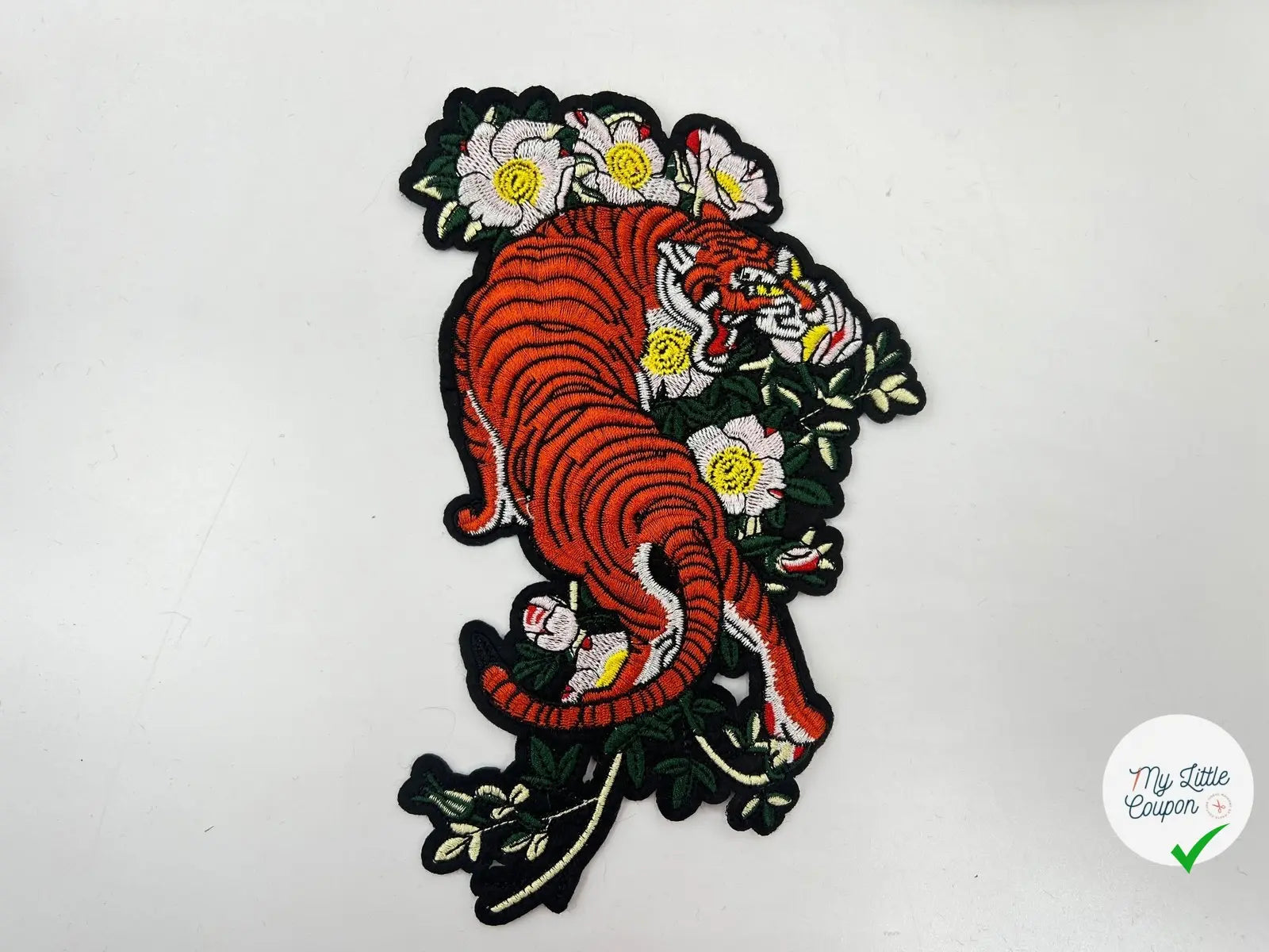 BRODERIE D’ORNEMENT TIGRE ORANGE - My Little Coupon - tissu - coudre