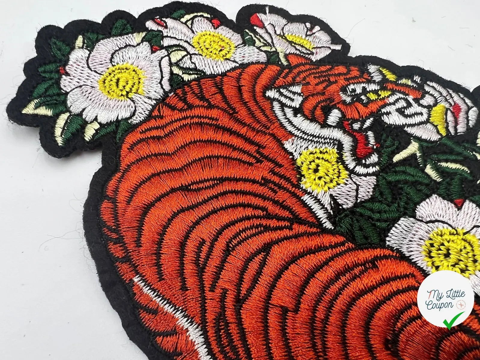 BRODERIE D’ORNEMENT TIGRE ORANGE - My Little Coupon - tissu - coudre