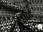 BRODERIE NOIRE FOND NOIR POPELINE BLANCHE - My Little Coupon - tissu - coudre