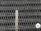BRODERIE NOIRE FOND NOIR POPELINE BLANCHE - My Little Coupon - tissu - coudre