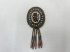 BRODERIE PERLÉE CERCLE MARRON - My Little Coupon - tissu - coudre