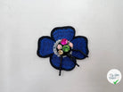 BRODERIE PERLÉE FLEUR BLEUE - My Little Coupon - tissu - coudre