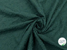 BRODERIE SUR POPELINE VERT ROSACES SUBLIMISSIMO - My Little Coupon - tissu - coudre