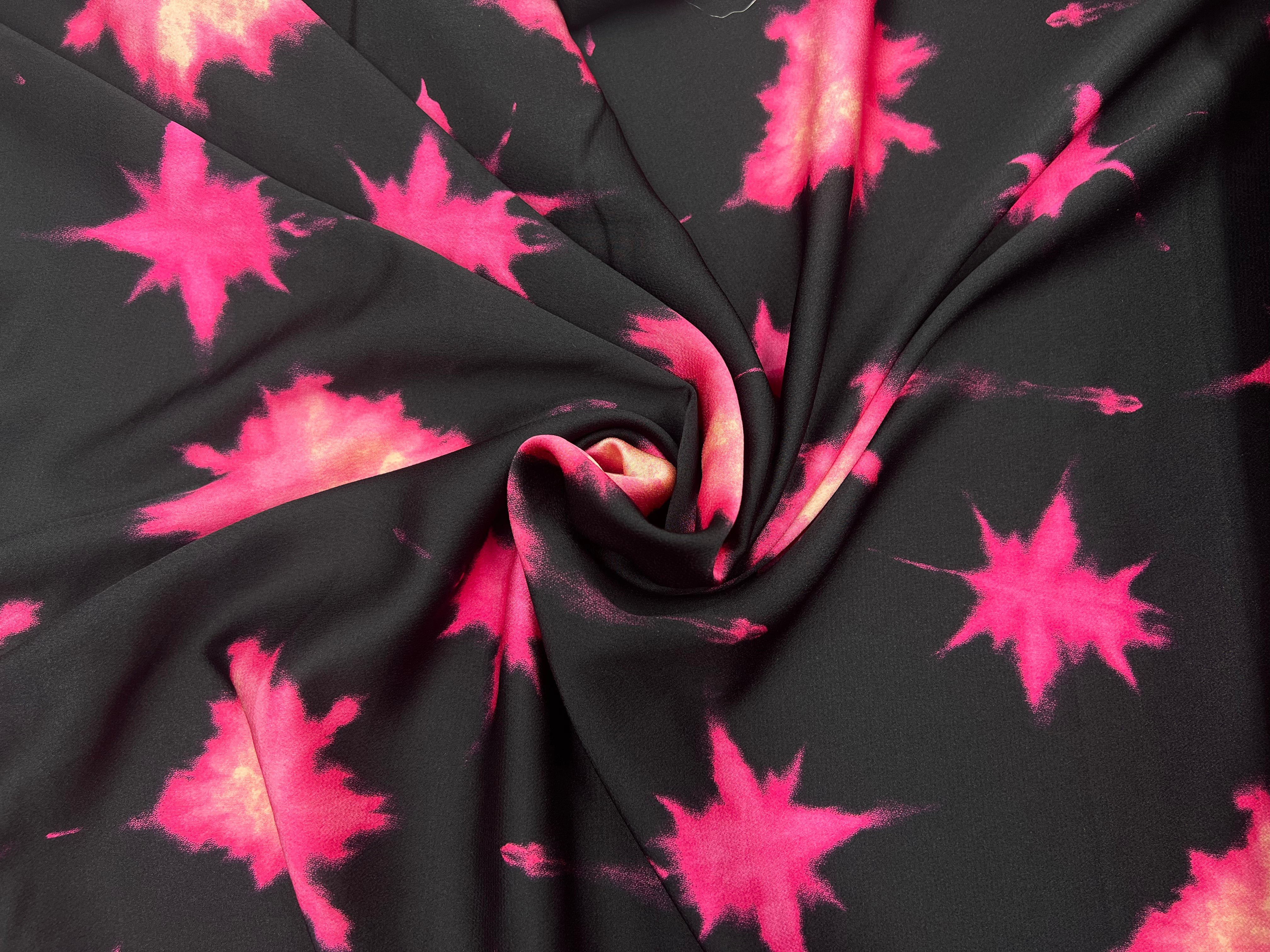 BUBBLE CREPE BLACK & PINK STARS MLC INTERN