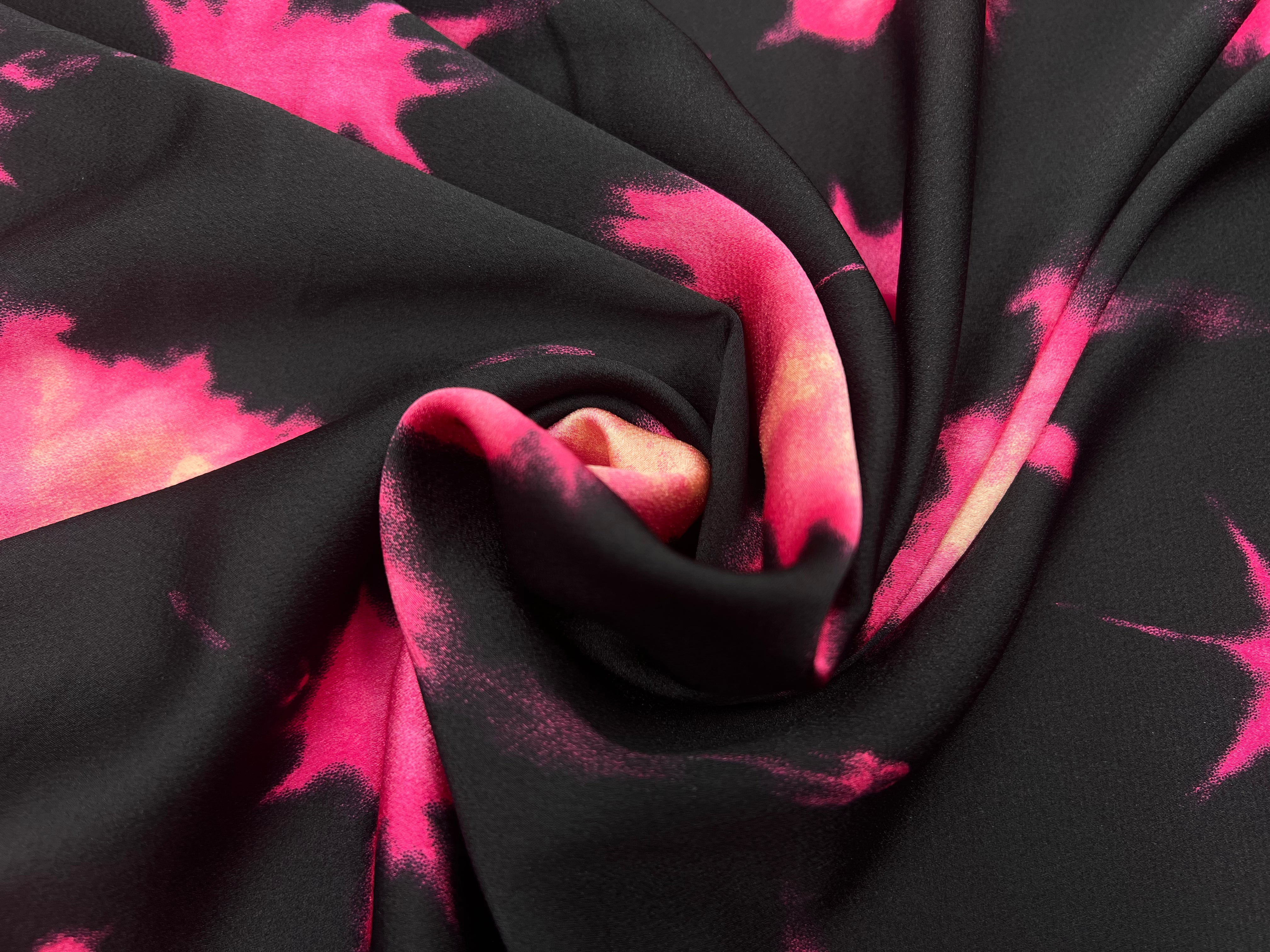 BUBBLE CREPE BLACK & PINK STARS MLC INTERN