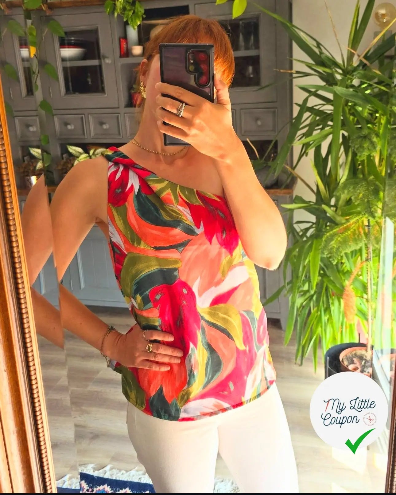 BUBBLE CREPE FEUILLAGE COLORÉ RED GREEN MLC INTERN