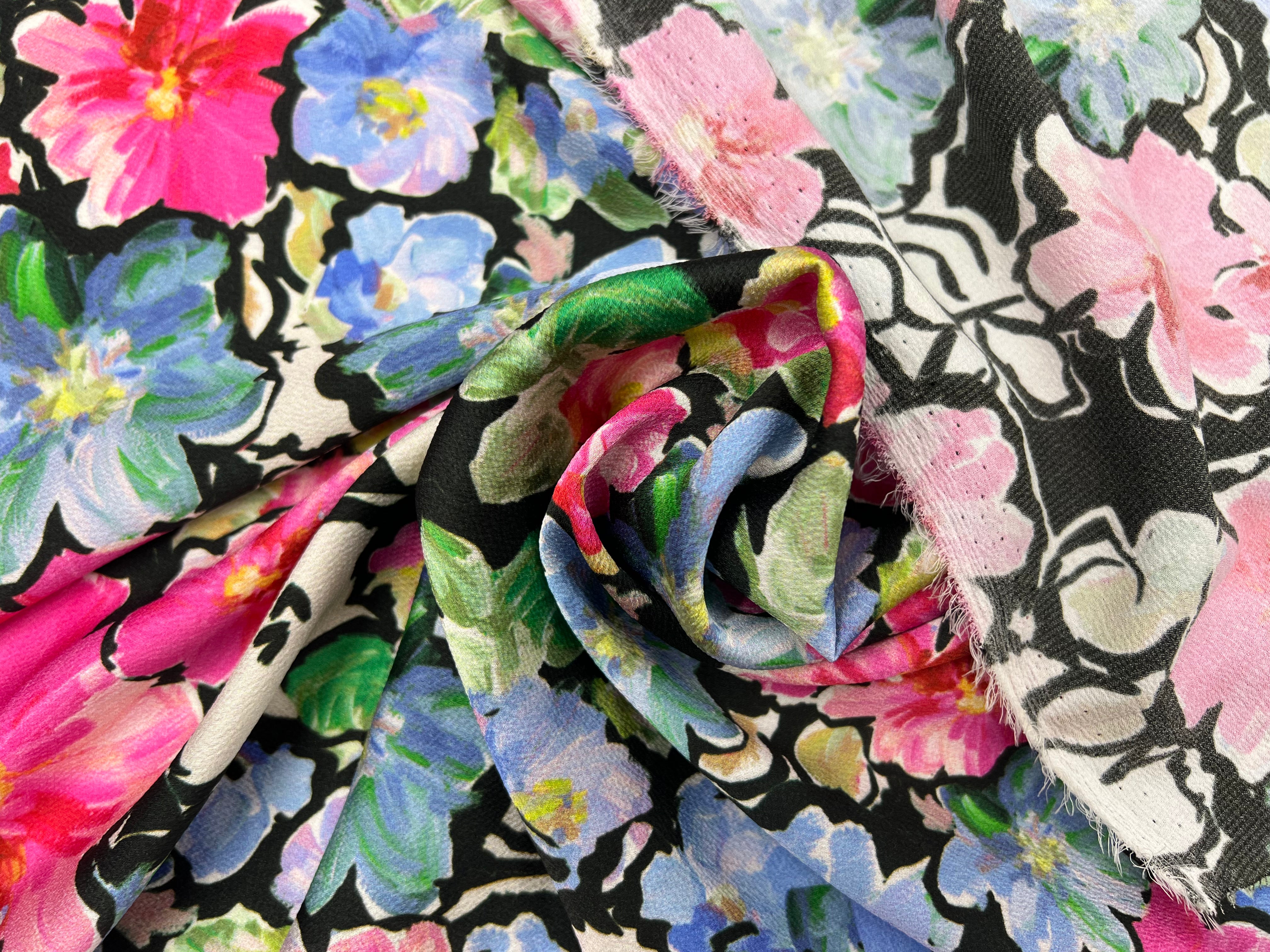 BUBBLE CREPE FLOWER BLUE & PINK SUMMER MLC INTERN