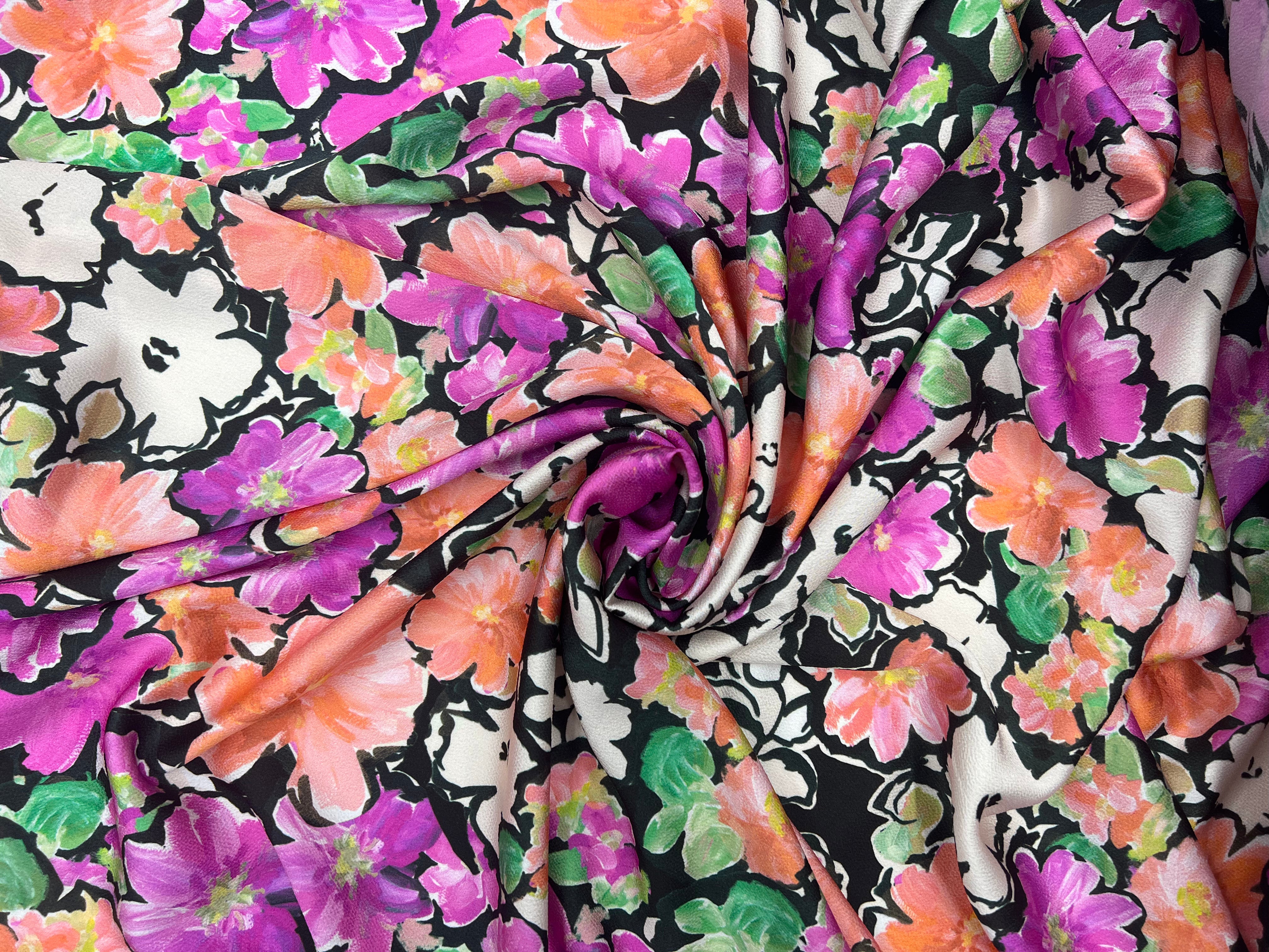 BUBBLE CREPE FLOWER ORANGE & PINK SUMMER MLC INTERN
