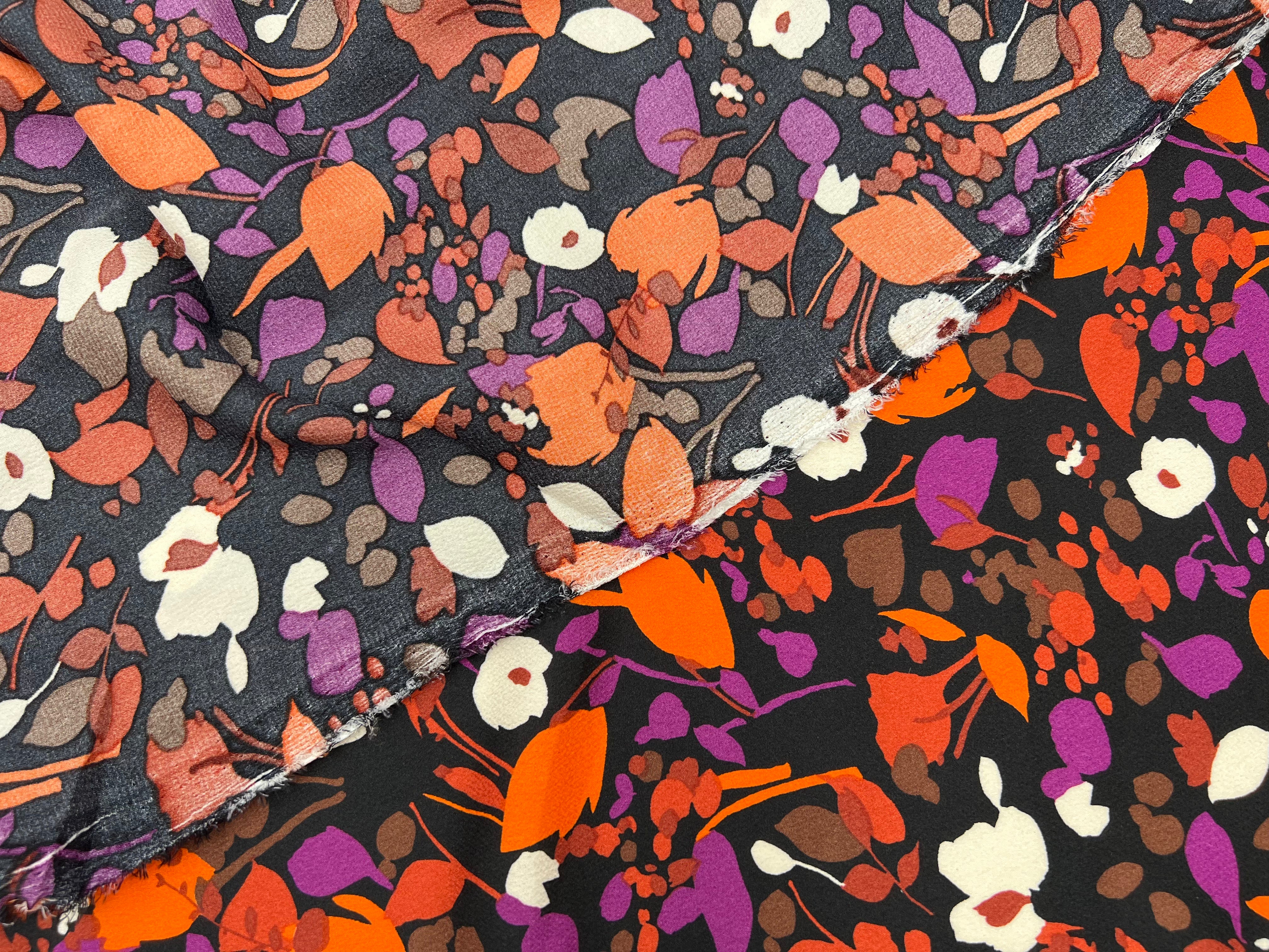 BUBBLE CRÊPE NOIR FLEURS D'AUTOMNE MLC INTERN