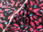 BUBBLE CRÊPE NOIR TACHETÉ DE ROSE ET BLEU MLC INTERN